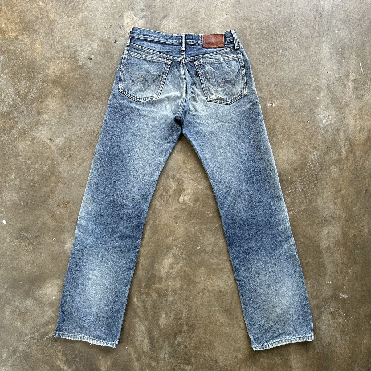 Japanese Brand Vintage E Function Edwin Distressed Jean Faded Denim Pant Size US 30 / EU 46 - 10 Thumbnail