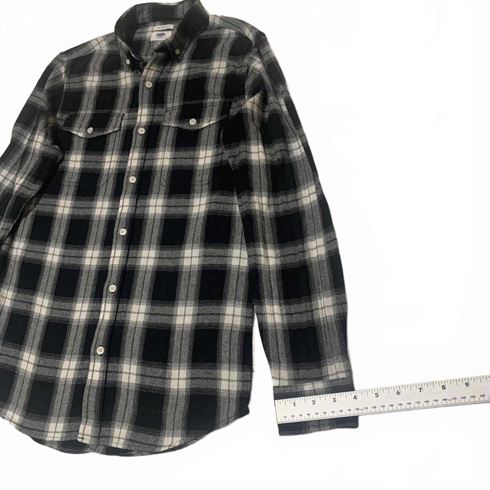 Old Navy Old Navy Men's S Black White Plaid Button Shirt Cotton Size US S / EU 44-46 / 1 - 8 Thumbnail