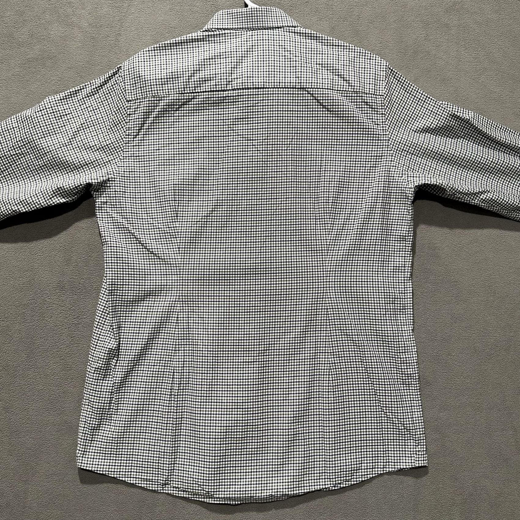 Eton Eton Shirt Mens L White/Blue/Green Gingham Plaid Long Sleeve Contemporary Size US L / EU 52-54 / 3 - 2 Thumbnail