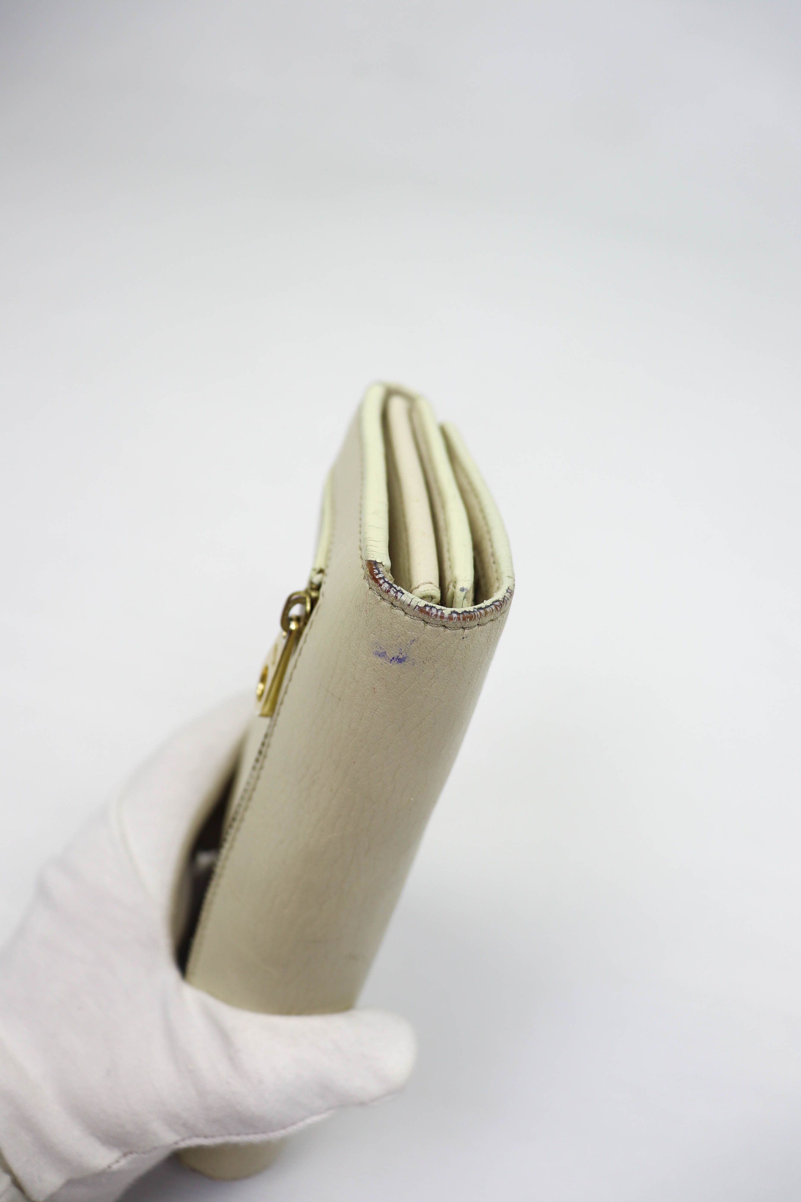 Mulberry Mulberry England WU1 Cream White Real Leather Wallet Size ONE SIZE - 14 Thumbnail