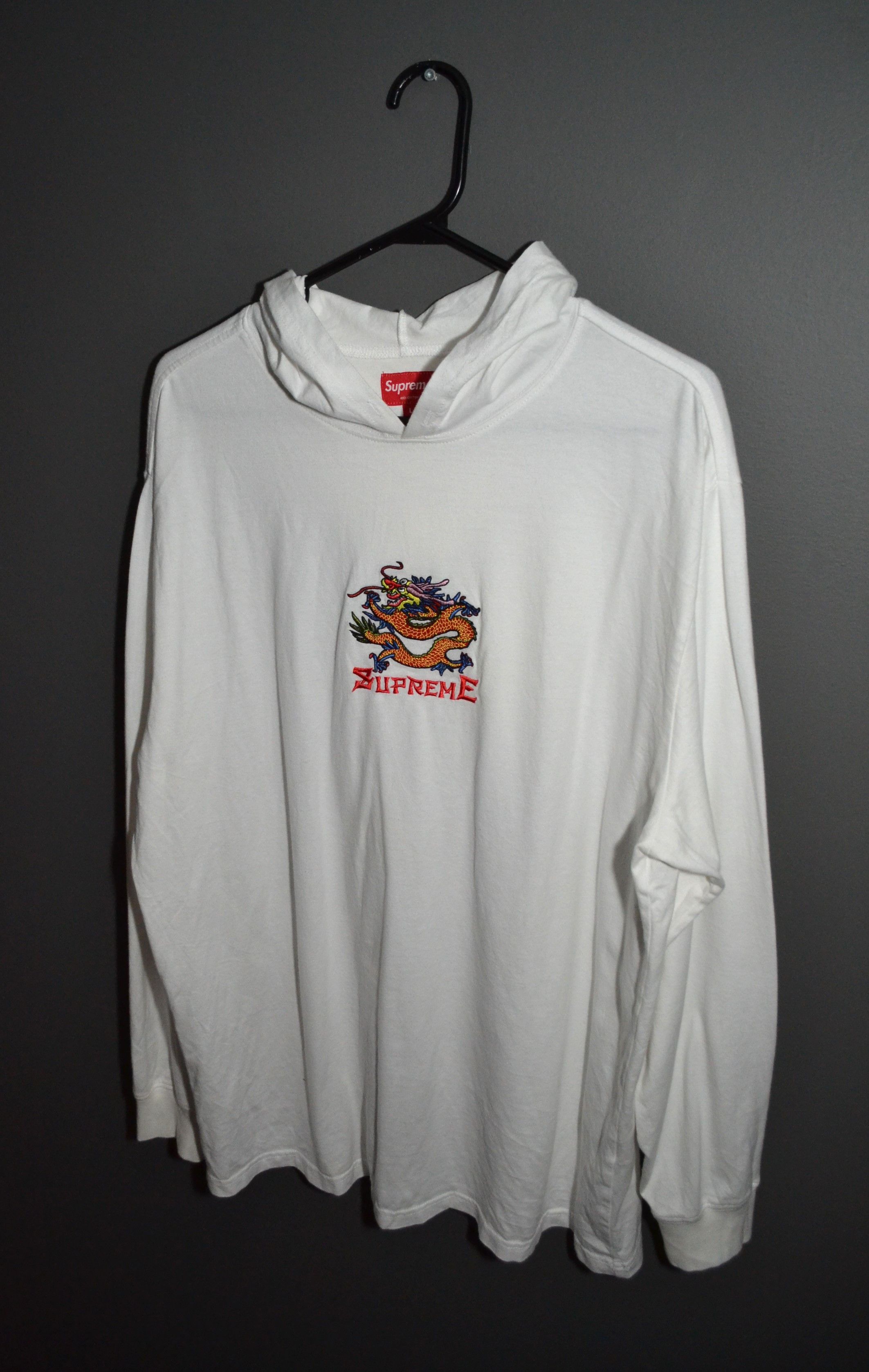 Supreme Supreme Dragon Hooded L/S Top White 2022 Large Size US L / EU 52-54 / 3 - 4 Thumbnail