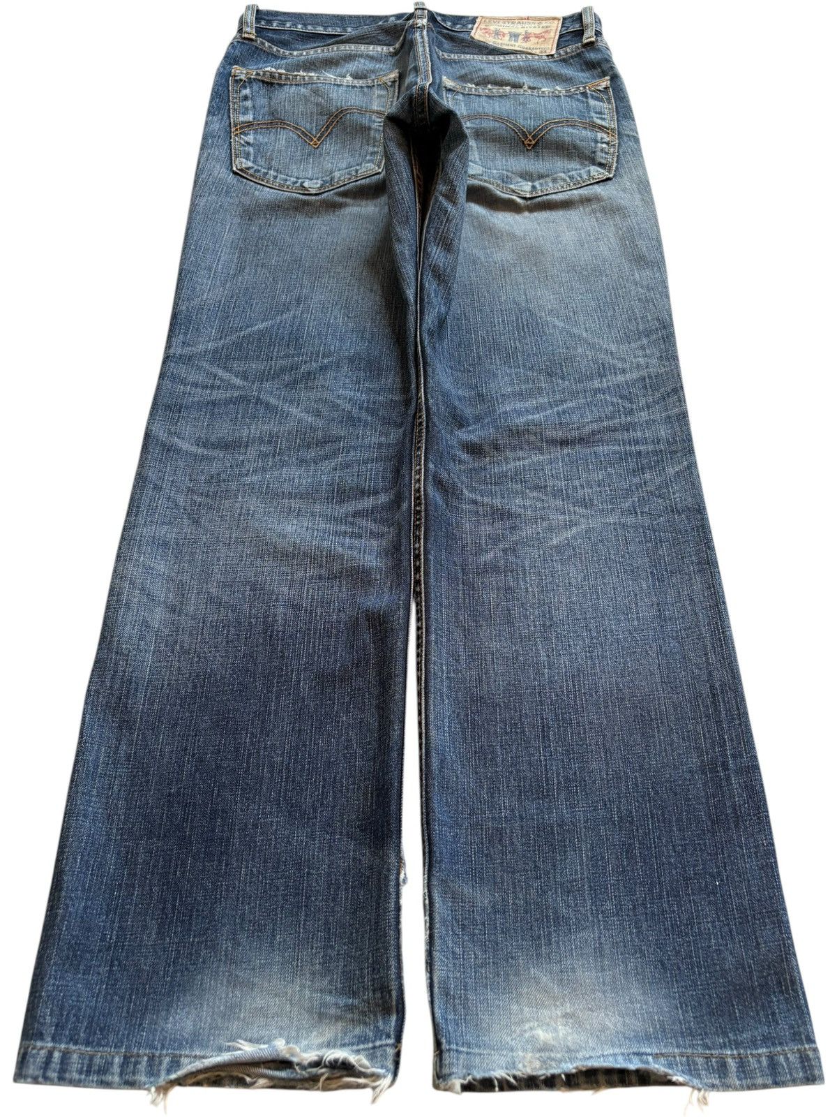 Levi's Vintage 90s Levis 502 Mud Wash Distressed Loose Jeans Size US 31 - 2 Thumbnail