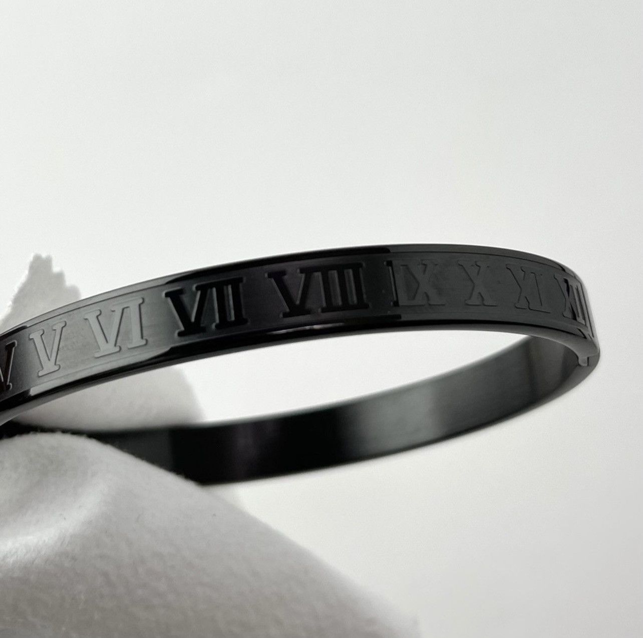 Jewelry Men's Roman Numeral Black Tone Bracelet Size ONE SIZE - 3 Thumbnail