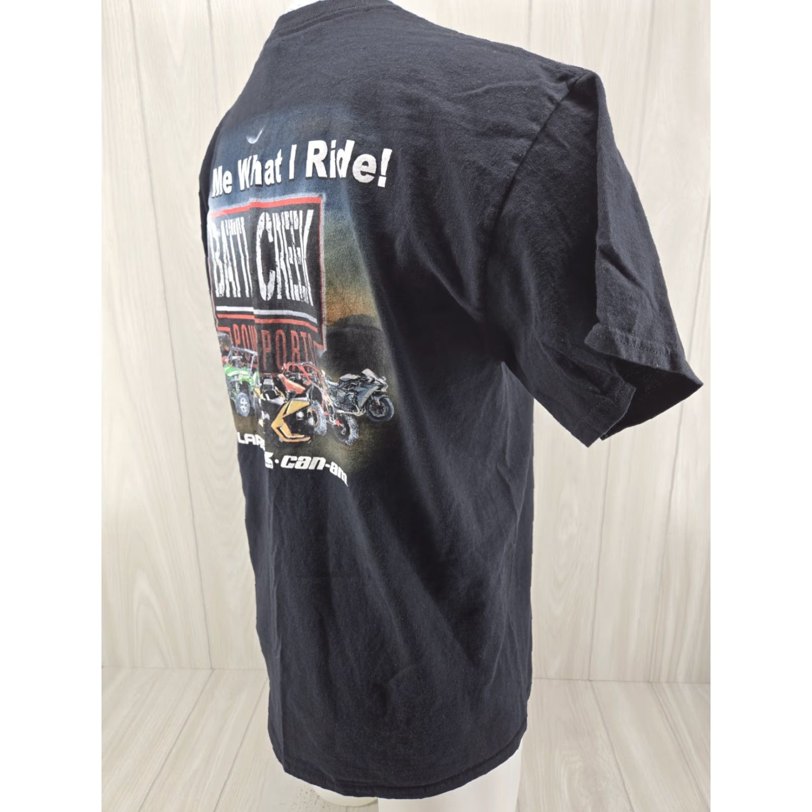 Gildan Battle Creek Power Sports Polaris Can-am Mens T Shirt Size Large Black Sports T-Shirt Mens L Size US L / EU 52-54 / 3 - 7 Thumbnail