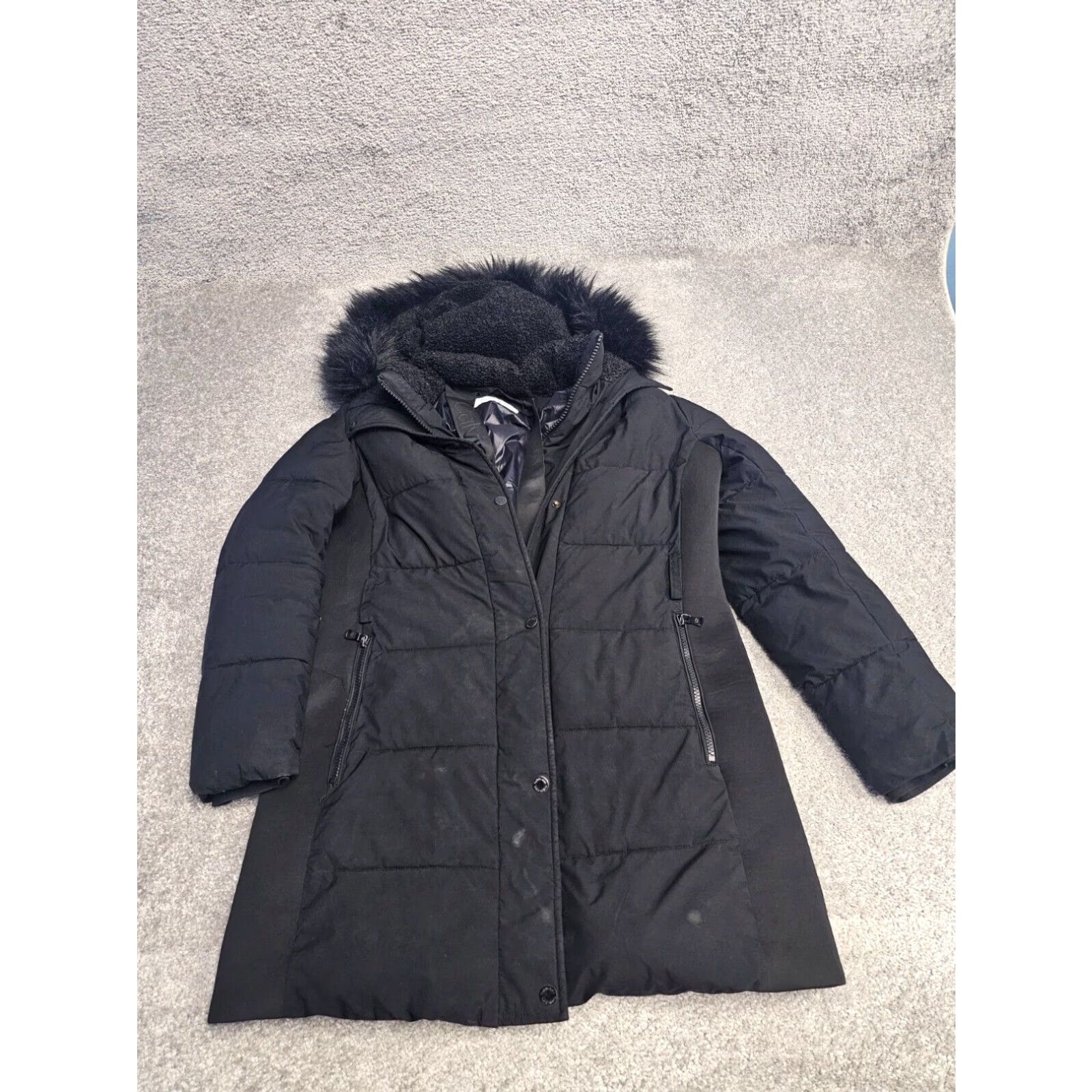 Calvin klein black winter jacket clearance