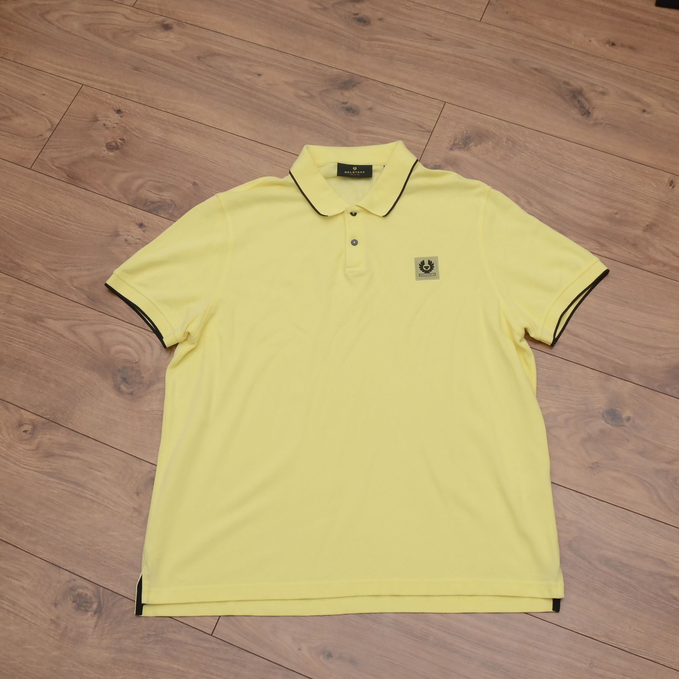 Belstaff Belstaff Tipped Polo Shirt XXL Lemon Yellow Premium Tee Size US XXL / EU 58 / 5 - 5 Thumbnail