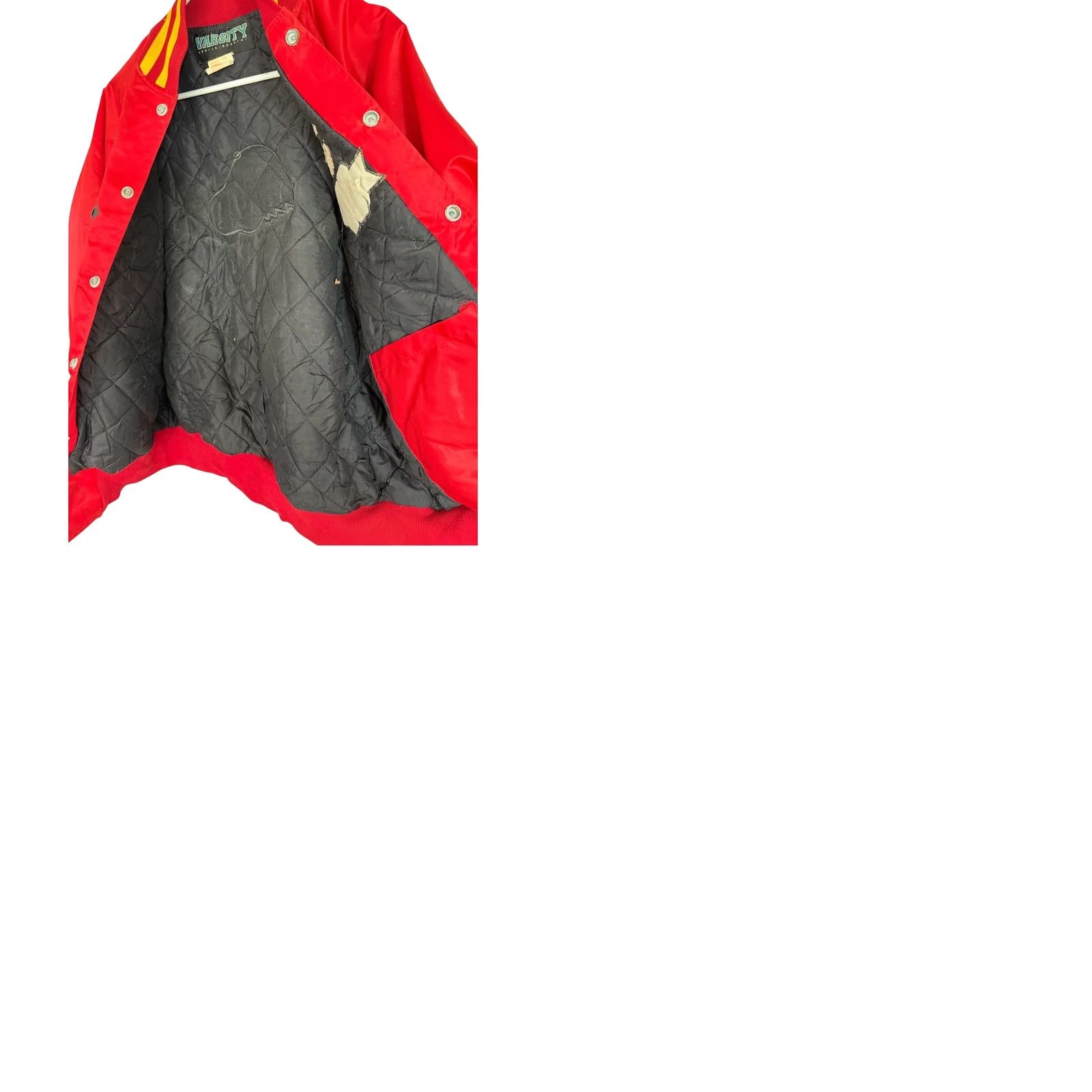 Vintage VINTAGE Rutgers Cross Country Varsity Satin Bomber Jacket Mens Medium Red 1/1 Rare 80s Size US M / EU 48-50 / 2 - 9 Thumbnail