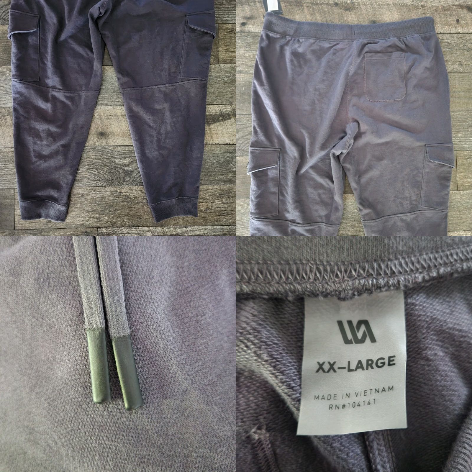 Vintage VRST Commuter Jogger Pants Cargo Mens 2XL Gray Athletic Sweatpants Cuffed Pocket New Size US 39 - 8 Thumbnail