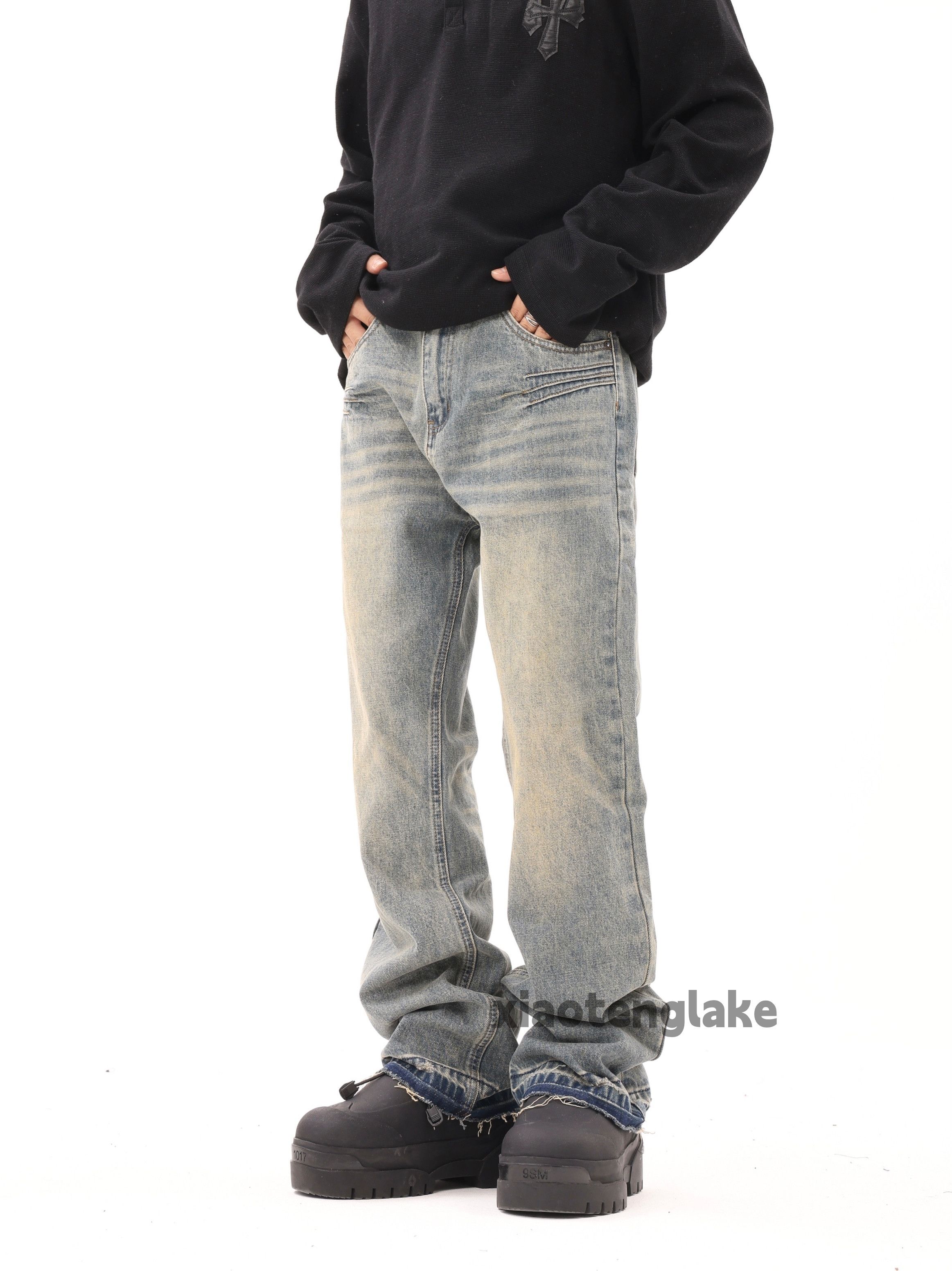 Jean × Vintage washed faded cleanfit yuppie grunge jeans Size US 32 / EU 48 - 3 Thumbnail