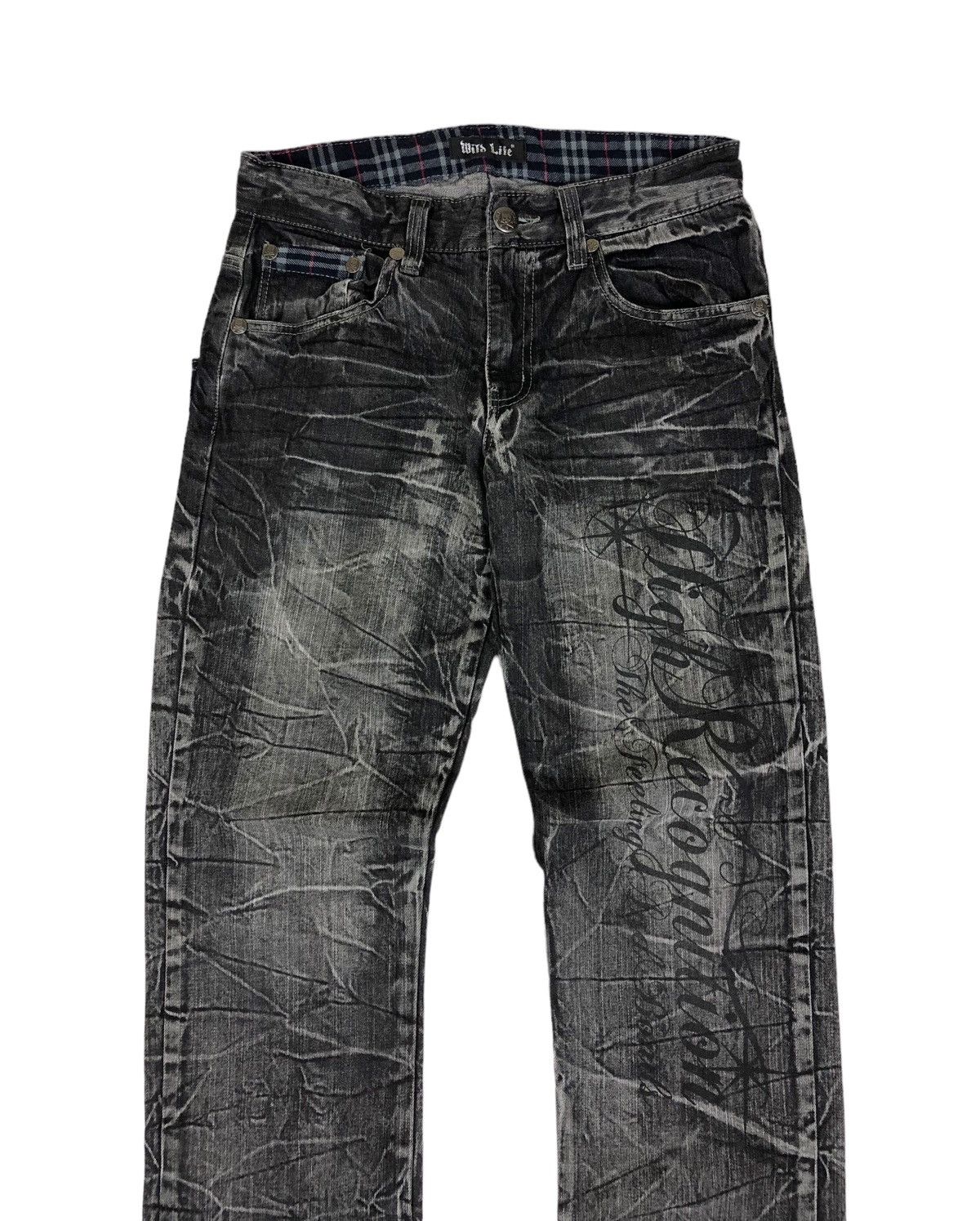 Japanese Brand Japan Brand Wild Life Bleach Stone Wash Poem Denim Jeans Size US 30 / EU 46 - 3 Thumbnail