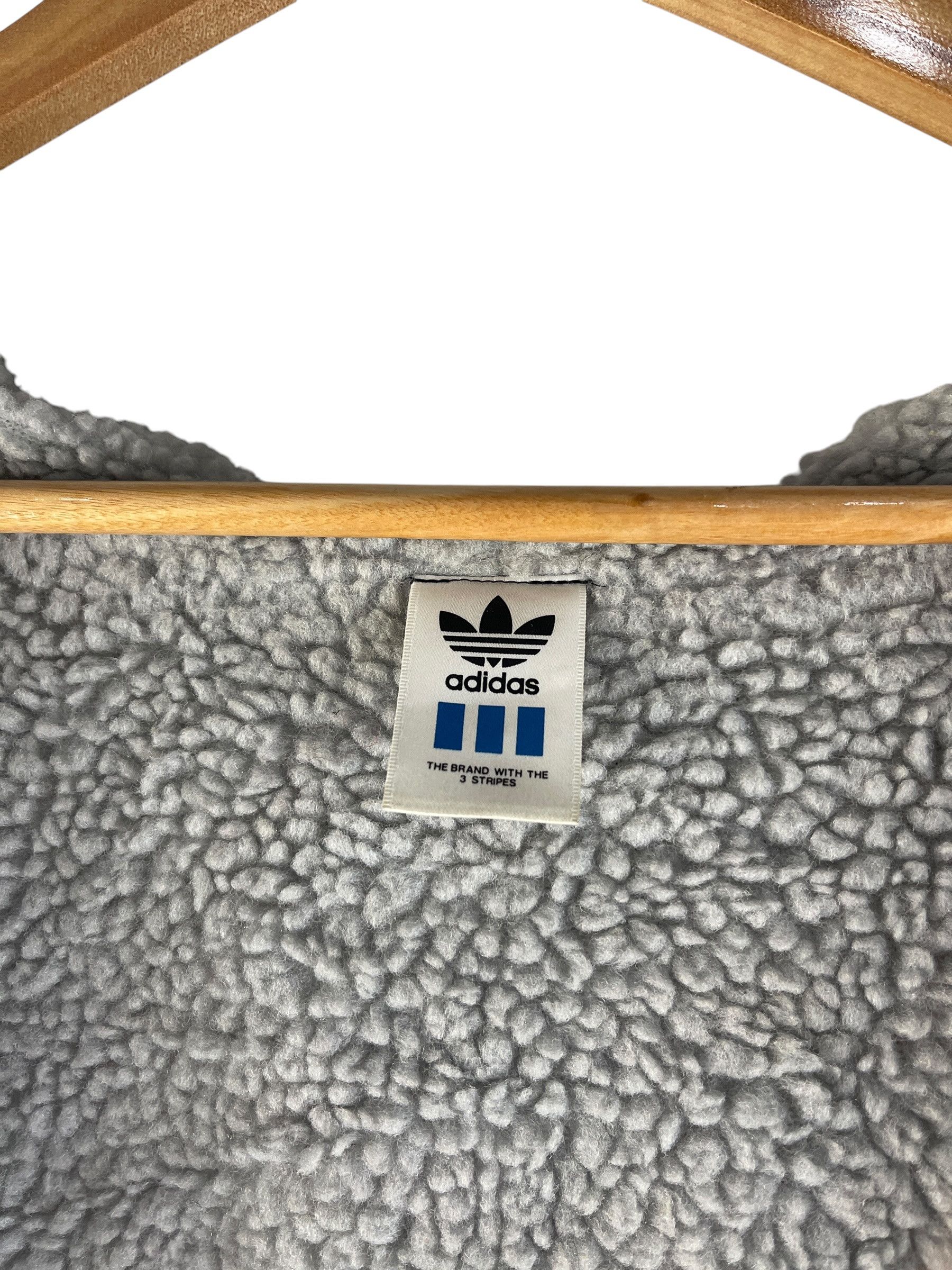 Adidas Vintage 90s Adidas Trefoil Fleece Lined Hooded Jacket Size US L / EU 52-54 / 3 - 14 Thumbnail