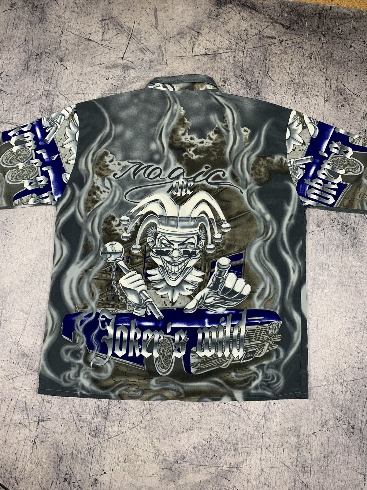 Other Vintage All Over Print Joker Humour Shirt Baggy OG USA Y2K Size US XXL / EU 58 / 5 - 9 Thumbnail