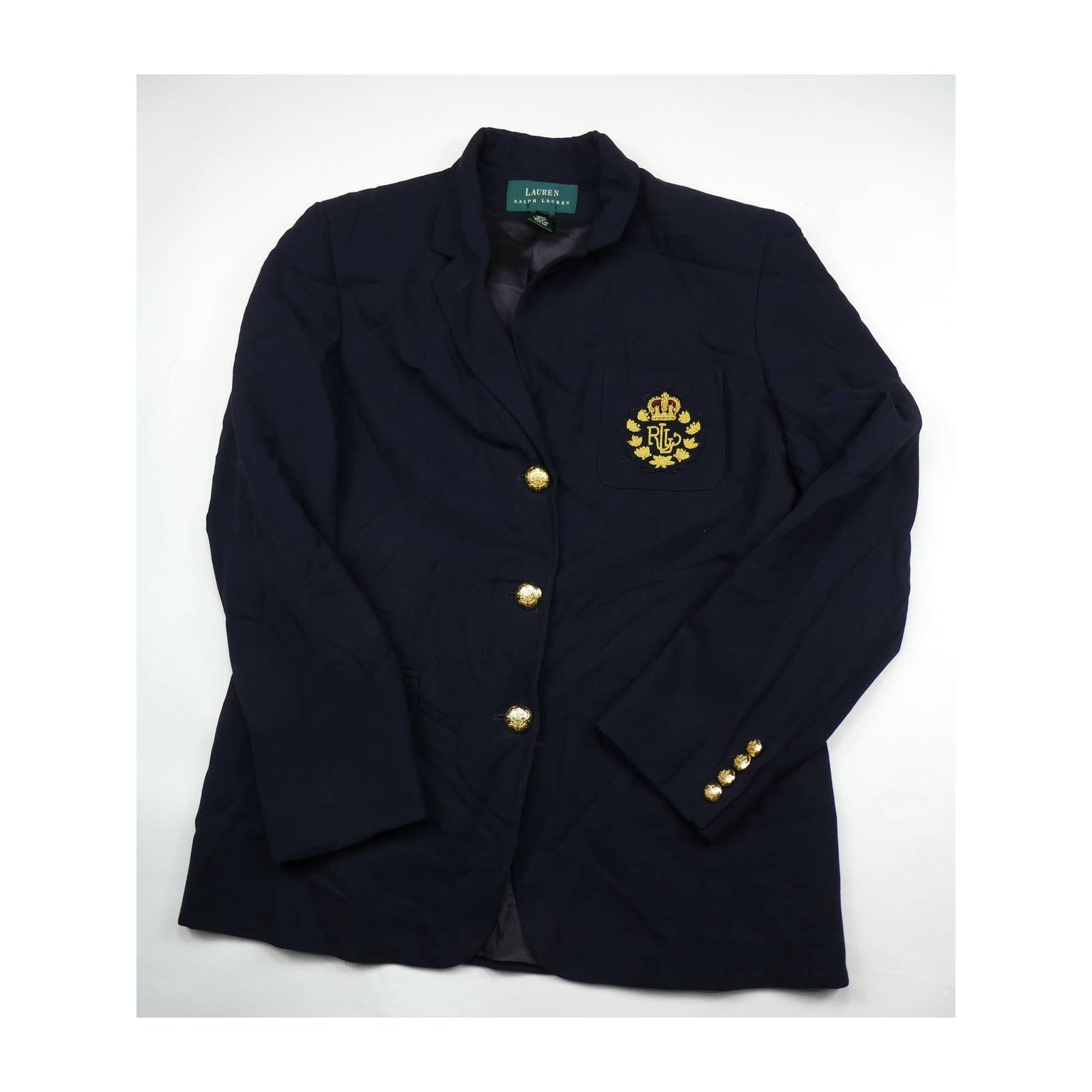 Lauren Ralph Lauren NEW Womens Plaid Bullion Blazer Jacket Navy/Green Size 8