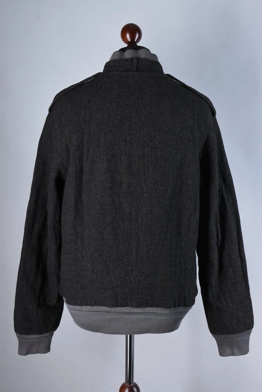 GF Ferre GF Ferre Itierre Wool Blend Full Zip Bomber Jacket Charcoal Size US M / EU 48-50 / 2 - 4 Thumbnail