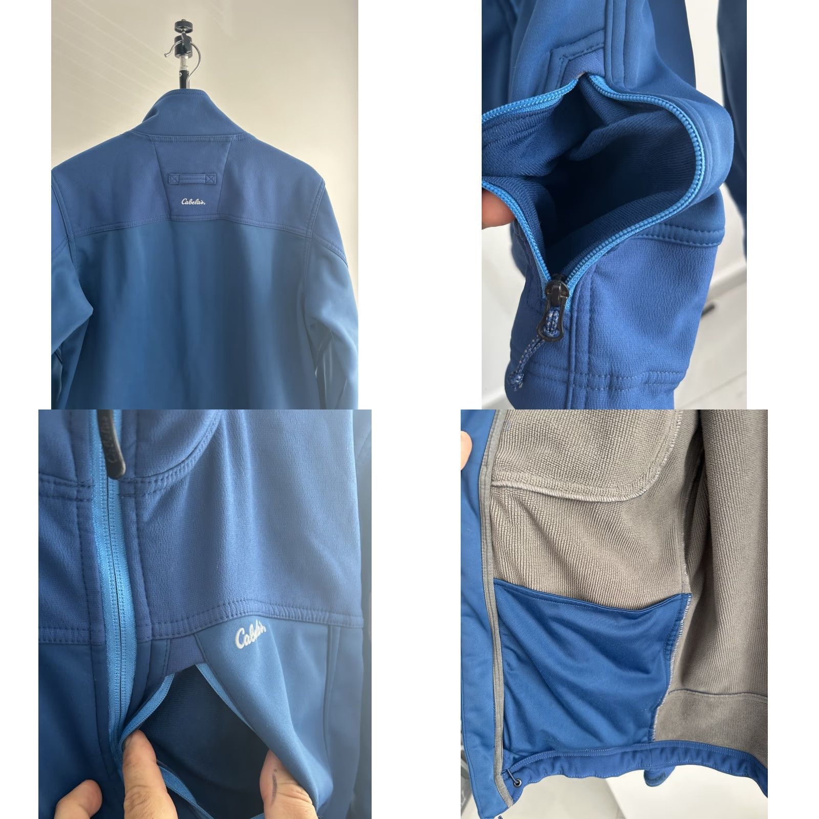 Vintage Women's Cabela's Outdoor Blue & Grey Lightweight SoftShell ZipUp Jacket Size Med Size M / US 6-8 / IT 42-44 - 8 Thumbnail