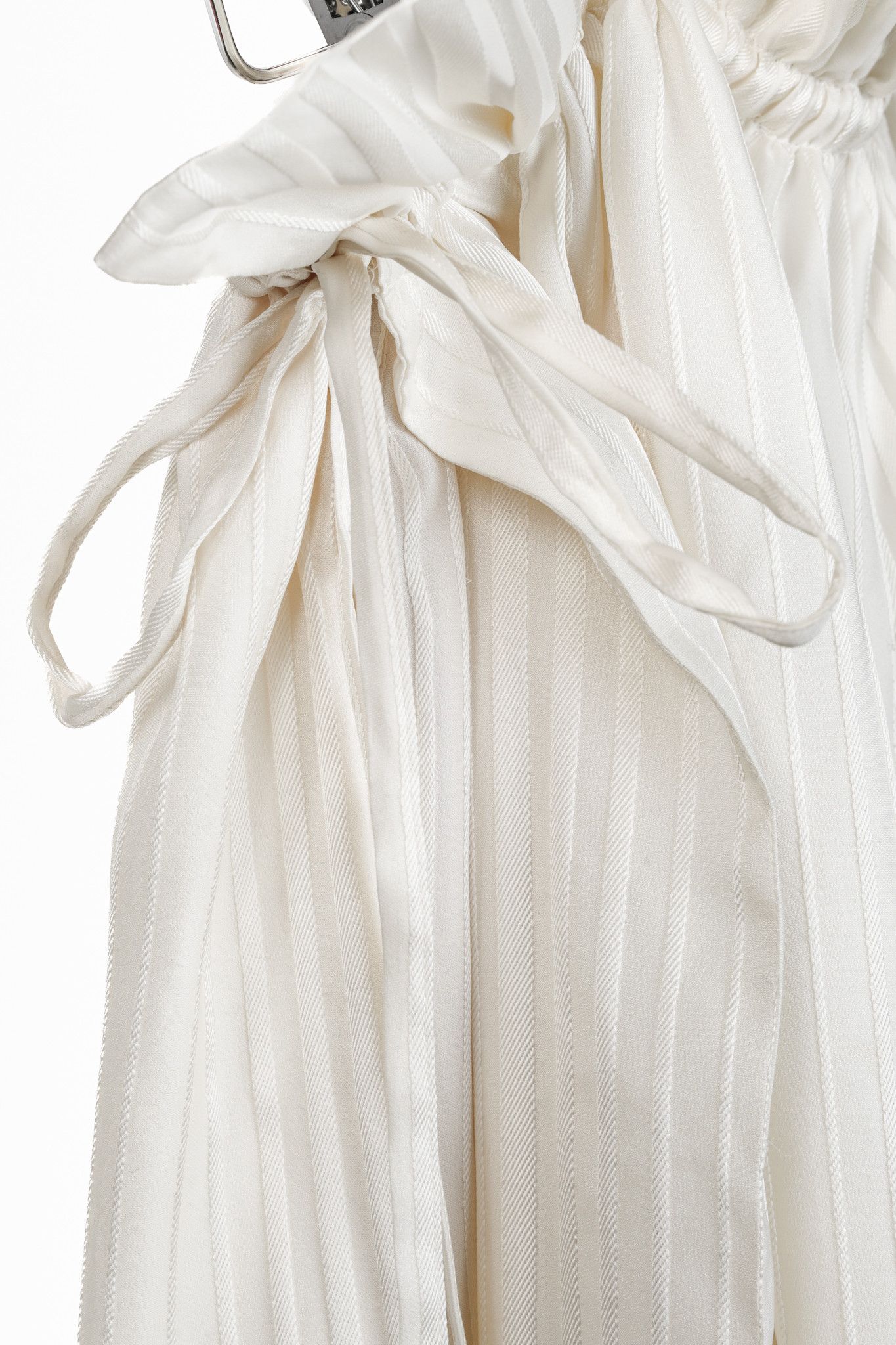 Stella McCartney Stella McCartney Ivory Stripes Ruffle Hip Silk Skirt Size 22" - 6 Thumbnail