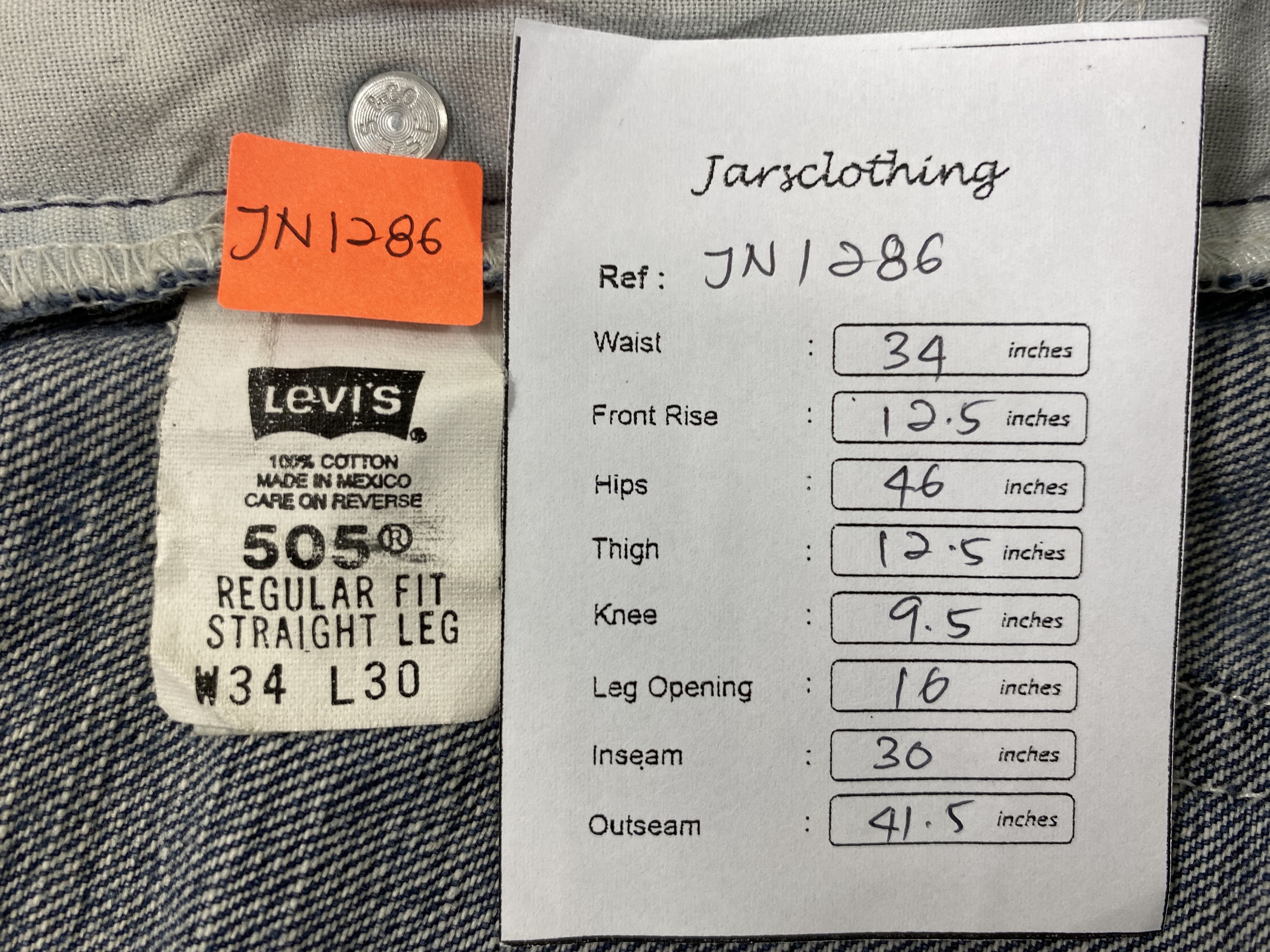 Levi's Blue Distressed Vintage Levi's 505 Jeans 34x30 Denim JN1286 Size US 34 / EU 50 - 8 Thumbnail
