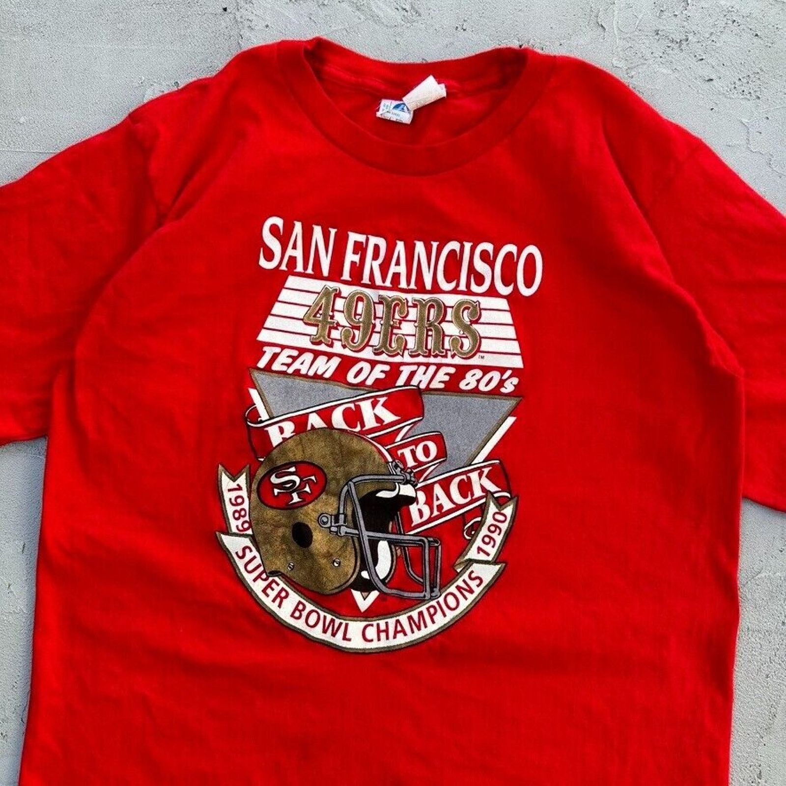 Vintage NFL San Francisco 49ers 1989 Super Bowl T Shirt