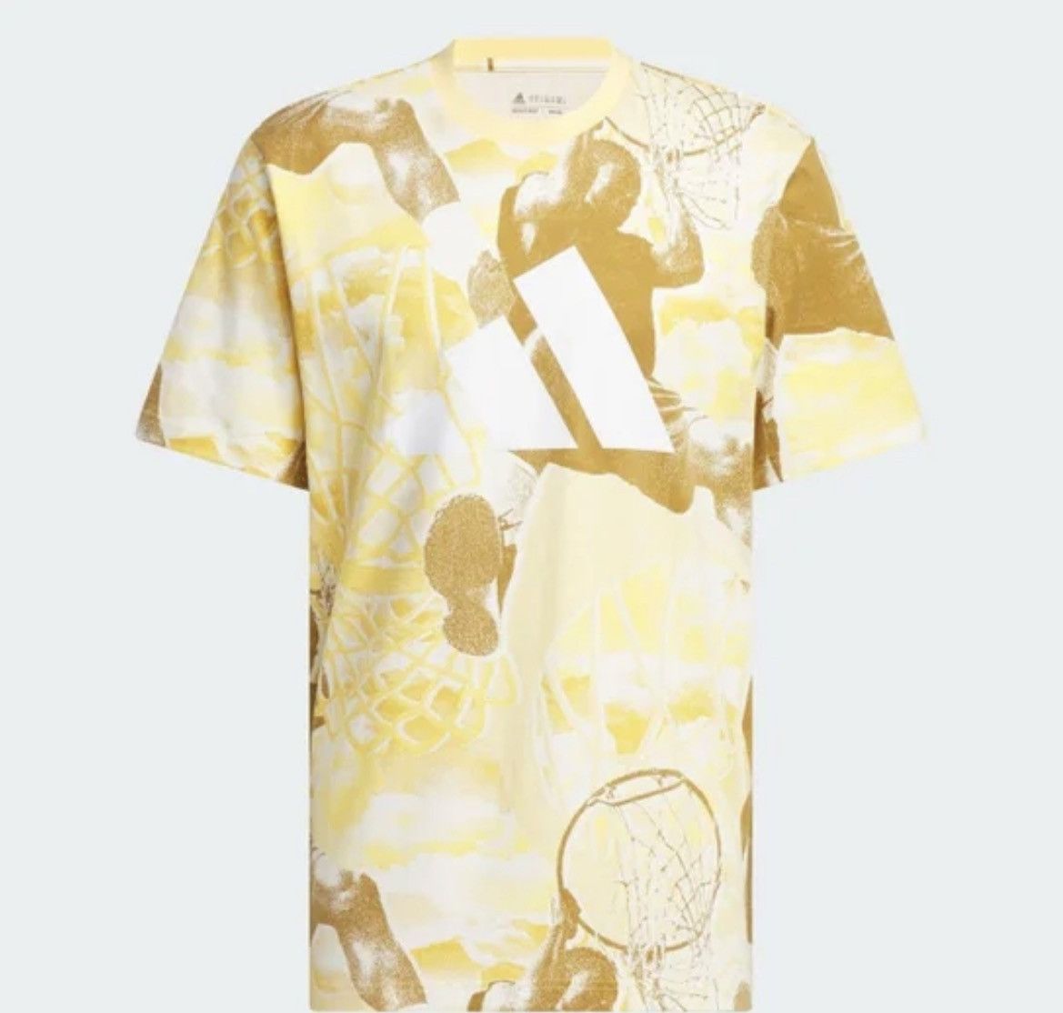 Adidas Adidas Selects Summer Edtion Yellow and Brown Basketball Tee Size US L / EU 52-54 / 3 - 8 Thumbnail