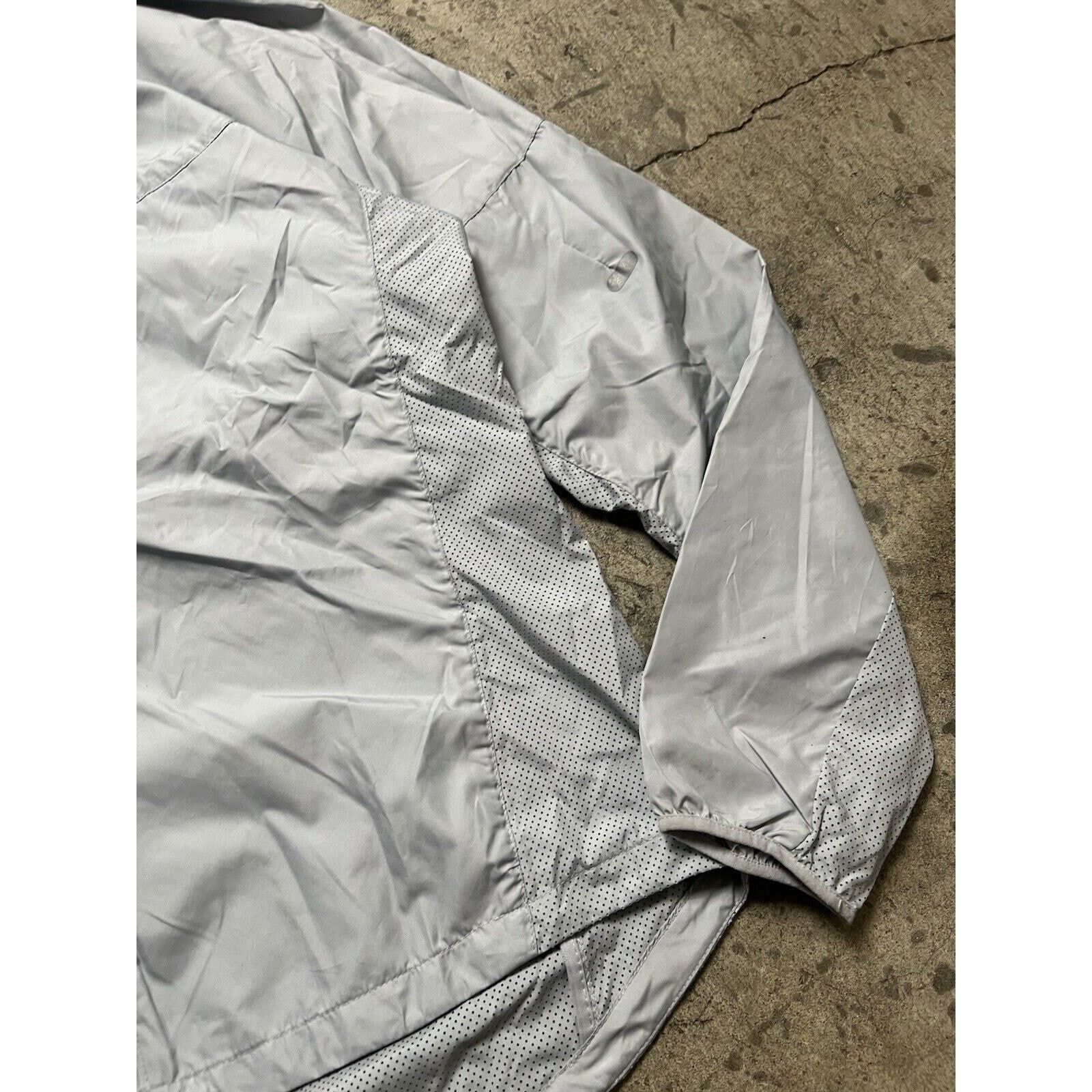 Nike 2010 Gray Nike Nylon Running Jacket Blue Hood Reflective Size US L / EU 52-54 / 3 - 4 Thumbnail