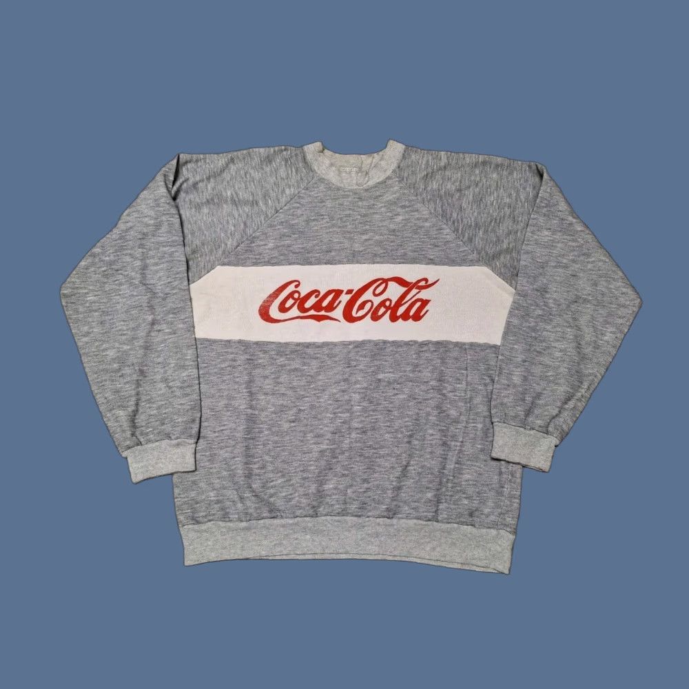 Etro VINTAGE Coca Cola Sweatshirt Distressed Retro Crewneck USA M/L Gray Mens Sweatshirt Pullover 80s 90s Size US M / EU 48-50 / 2 - 1 Thumbnail