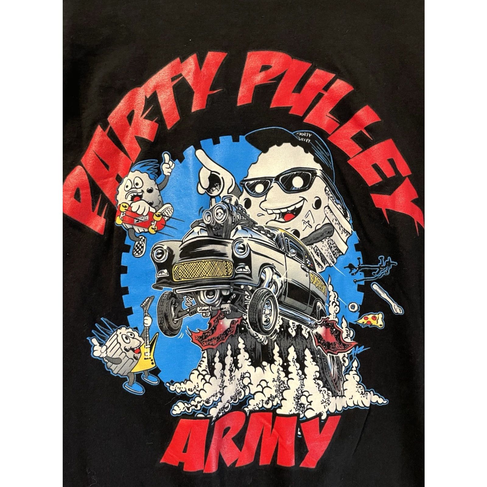 Vintage FSM Army Shirt Mens T-Shirt Black Size M Made In Usa 100% Cotton Y2k Alt Size US M / EU 48-50 / 2 - 4 Thumbnail