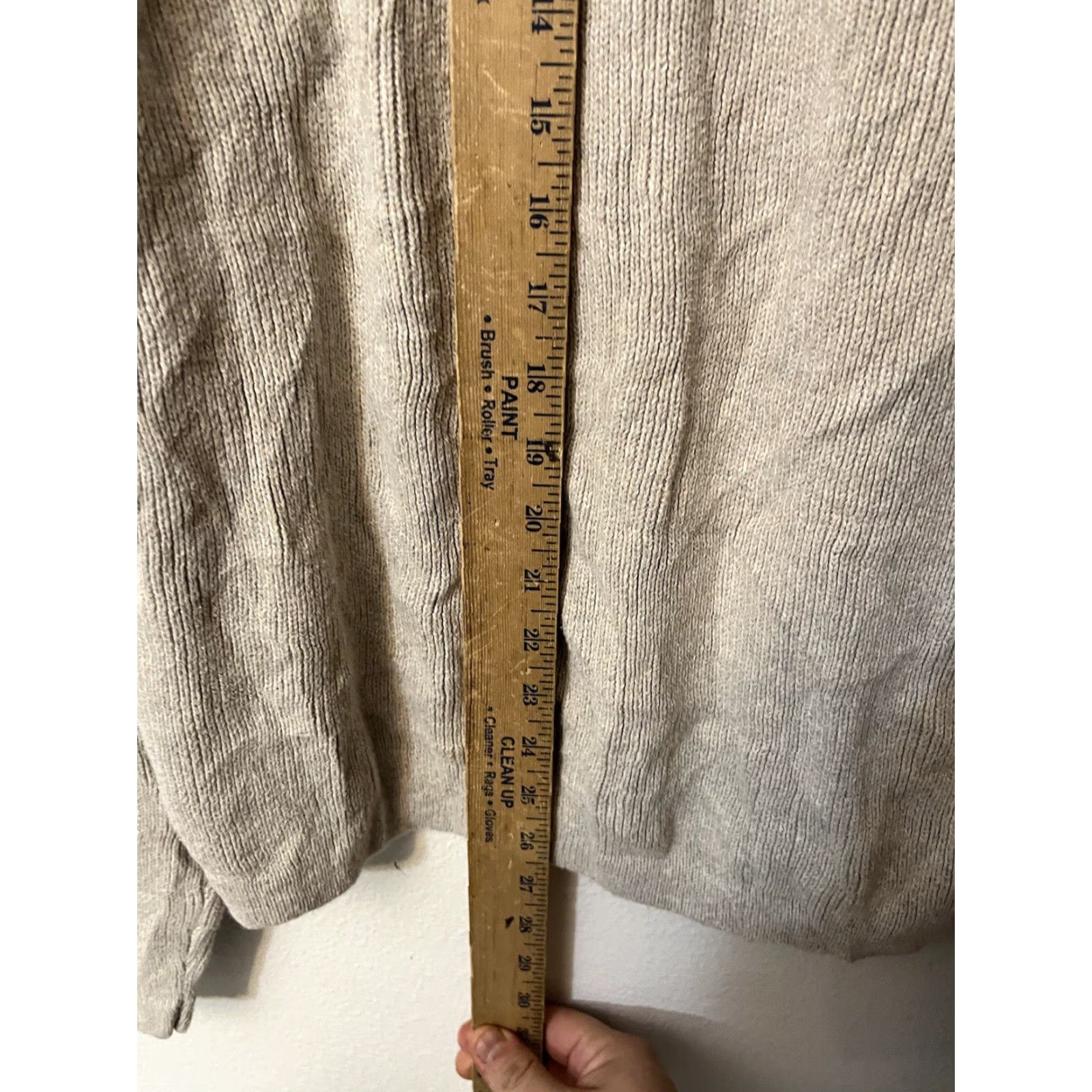 Gap VINTAGE Gap Sweater Mens M Beige Chunky-Knit Pullover V-Neck 90s Casual Knit Cotton Fisherman Size US M / EU 48-50 / 2 - 4 Thumbnail