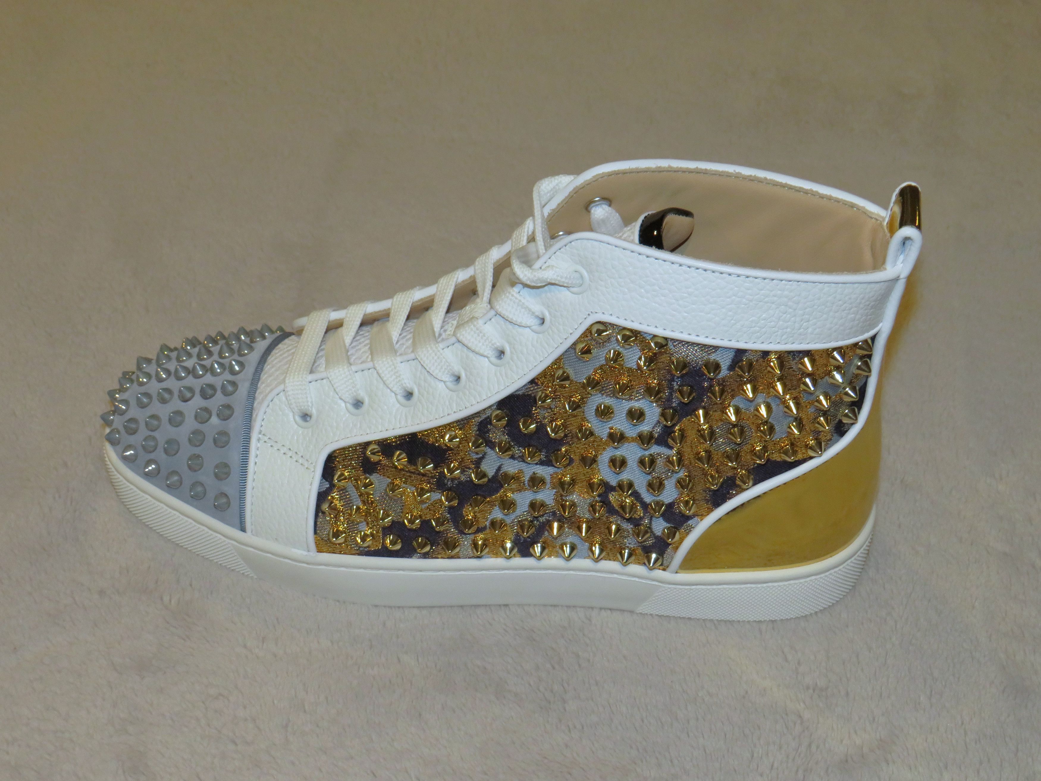 Christian Louboutin ouis Orlato High Top Camo Spiked Sneakers Size 9 NWB Size US 9 / EU 42 - 4 Thumbnail