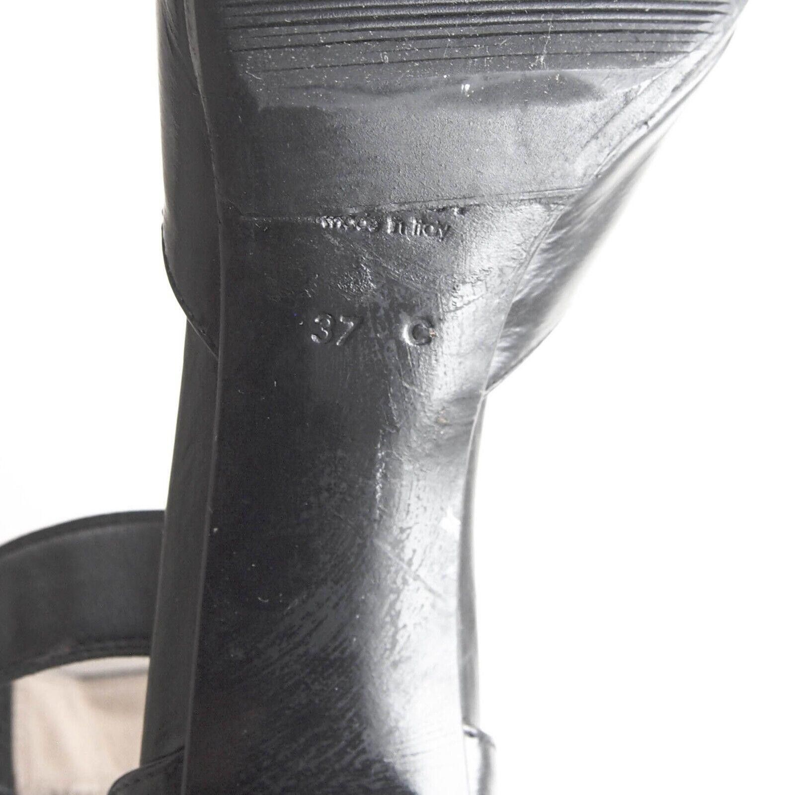 Gucci Gucci Peep Toe Sandals Black Leather Size US 7 EU 37 C Size US 7 / IT 37 - 9 Thumbnail