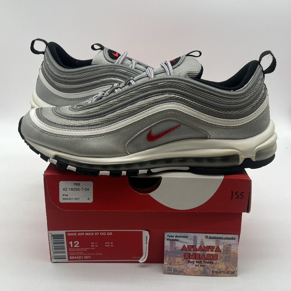 Nike Air max 97 silver bullet Size US 12 / EU 45 - 1 Thumbnail