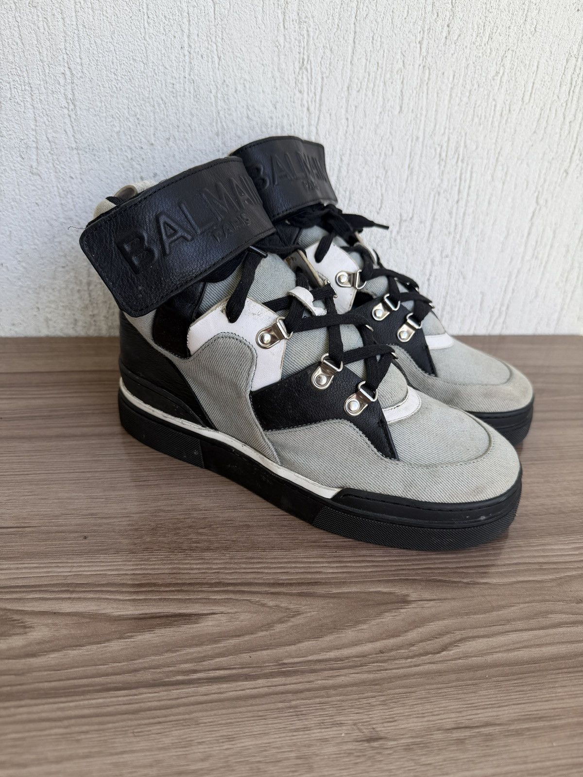 Balmain Denim Balmain log Sneaker Size US 6.5 / EU 39-40 - 5 Thumbnail