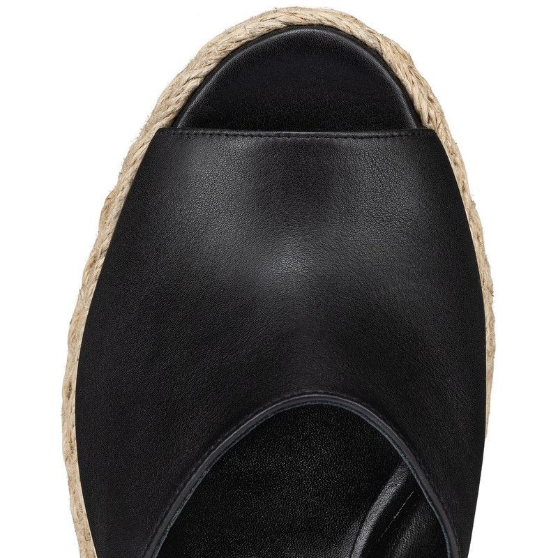 Christian Louboutin os11x0526 Ariella Zeppa 130mm Wedge Espadrilles Mules Black Size US 7 / IT 37 - 4 Thumbnail