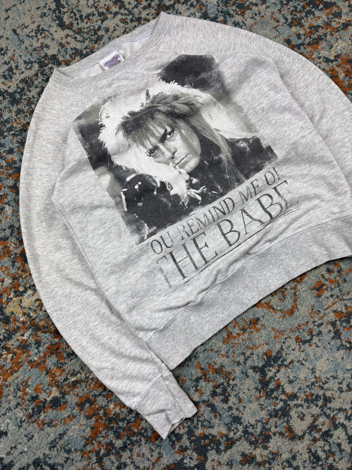 Band Tees × Vintage Vintage 00s David Bowie you remind me of the babe sweatshirt Size US XS / EU 42 / 0 - 2 Thumbnail