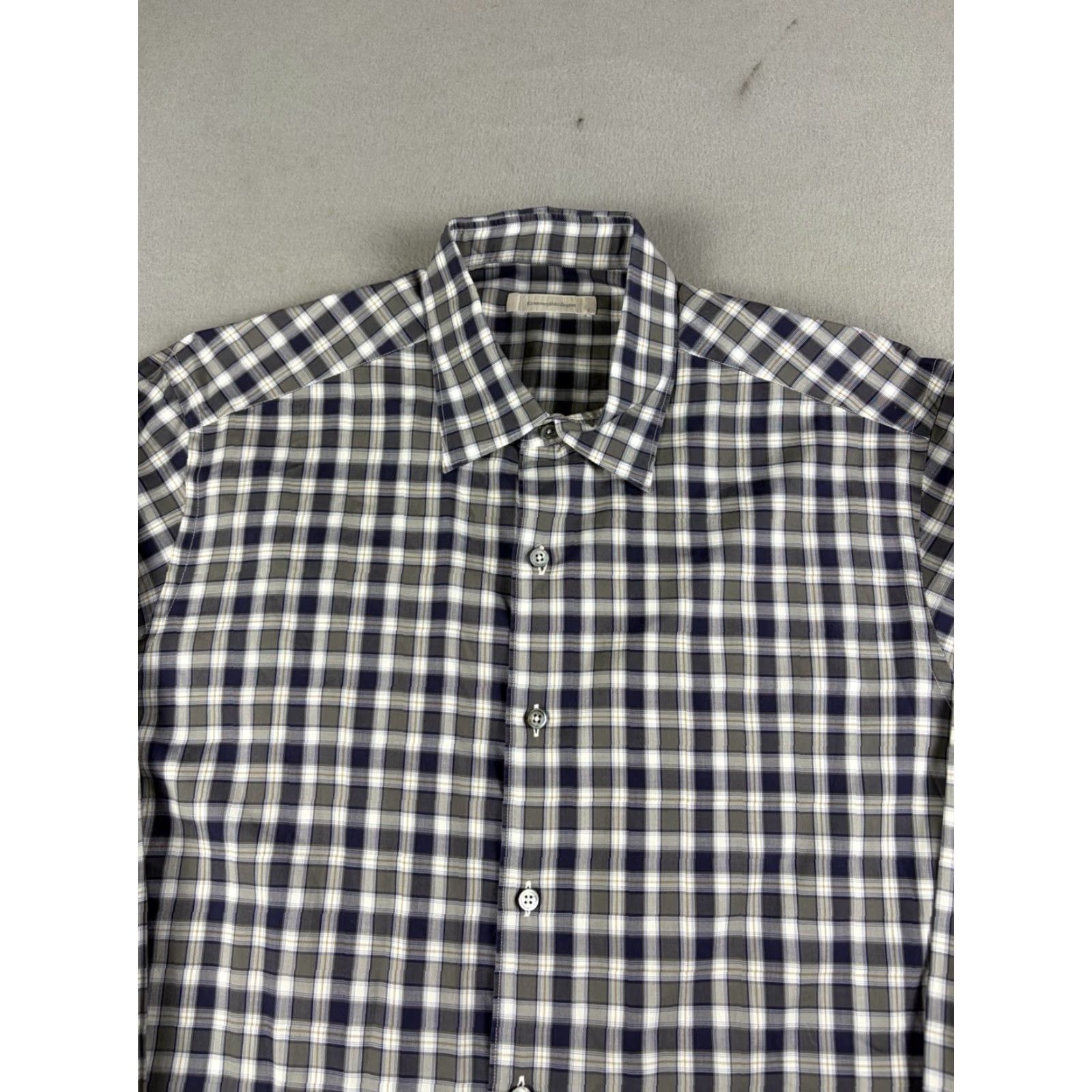 Ermenegildo Zegna Ermenegildo Zegna Shirt Mens XL Button-Up Casual Long Sleeve Cotton Plaid Multicolor Button-Down Collared Classic Designer Preppy Sports Resort Size US XL / EU 56 / 4 - 2 Thumbnail