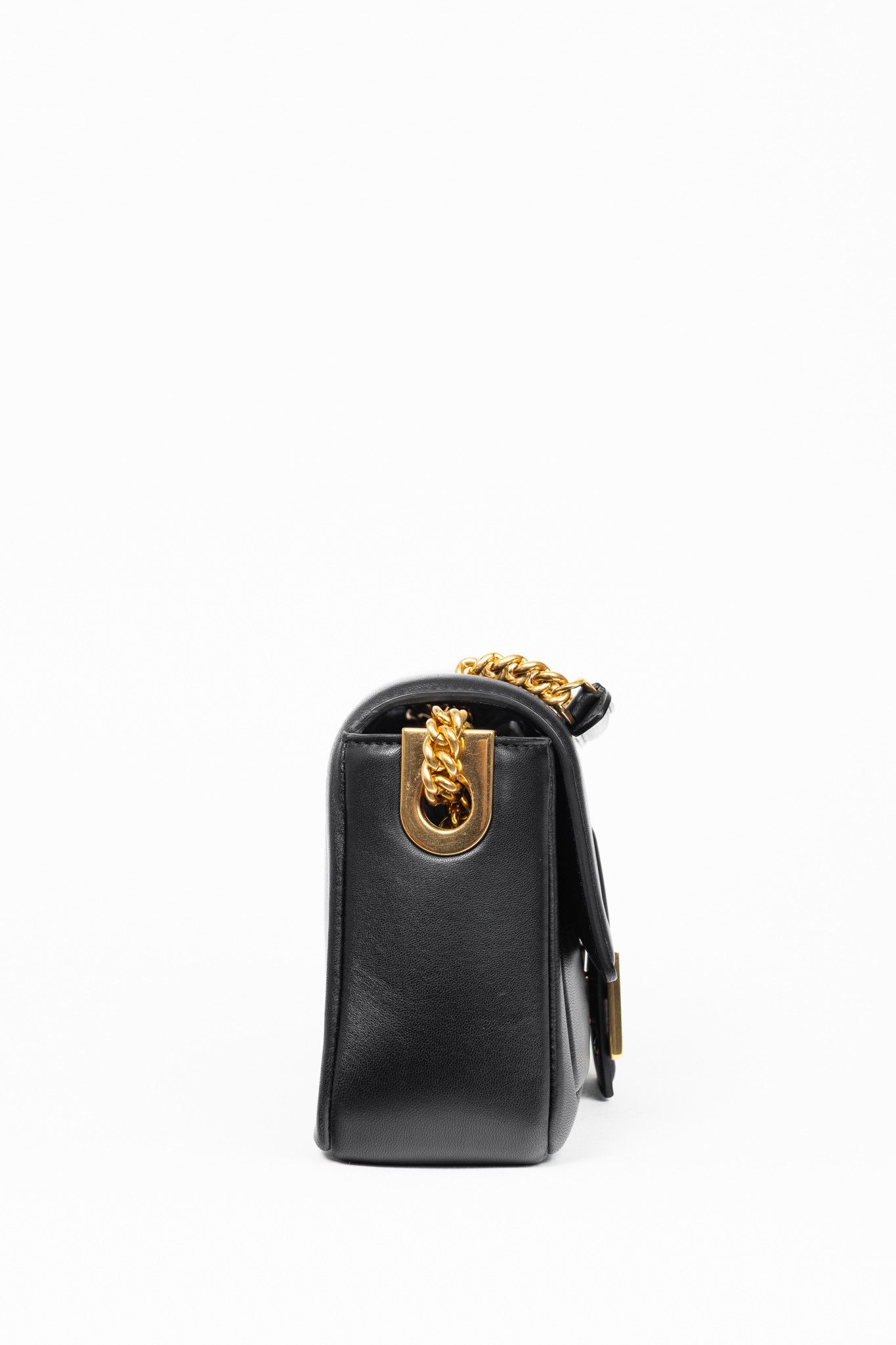 Fendi Fendi Baguette Black Nappa Leather FF Flap Bag Size ONE SIZE - 3 Thumbnail