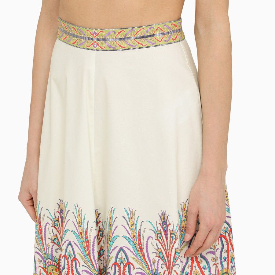 Etro o1d2blof0824 Cotton Midi Skirt in Multicolor Size 26" / US 2 / IT 38 - 5 Thumbnail