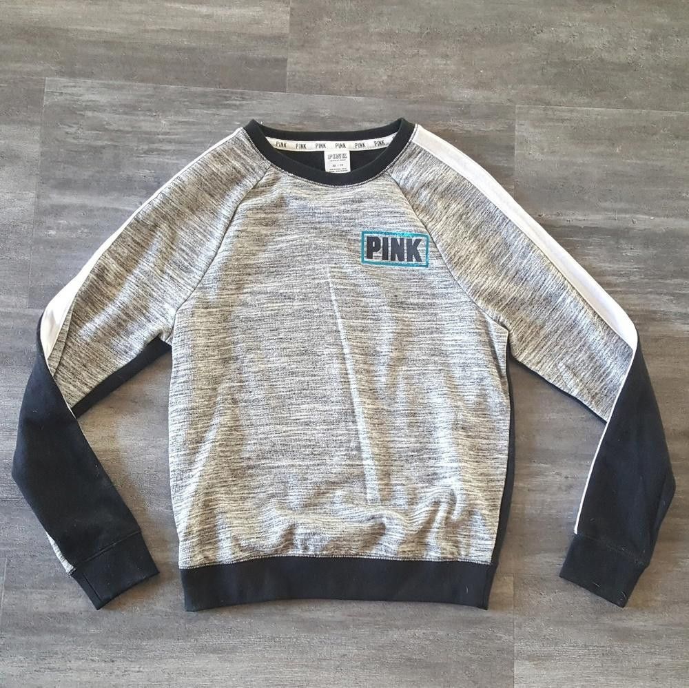 Designer Grey Black Detailed VS Sweatshirt Size XS / US 0-2 / IT 36-38 - 1 Thumbnail