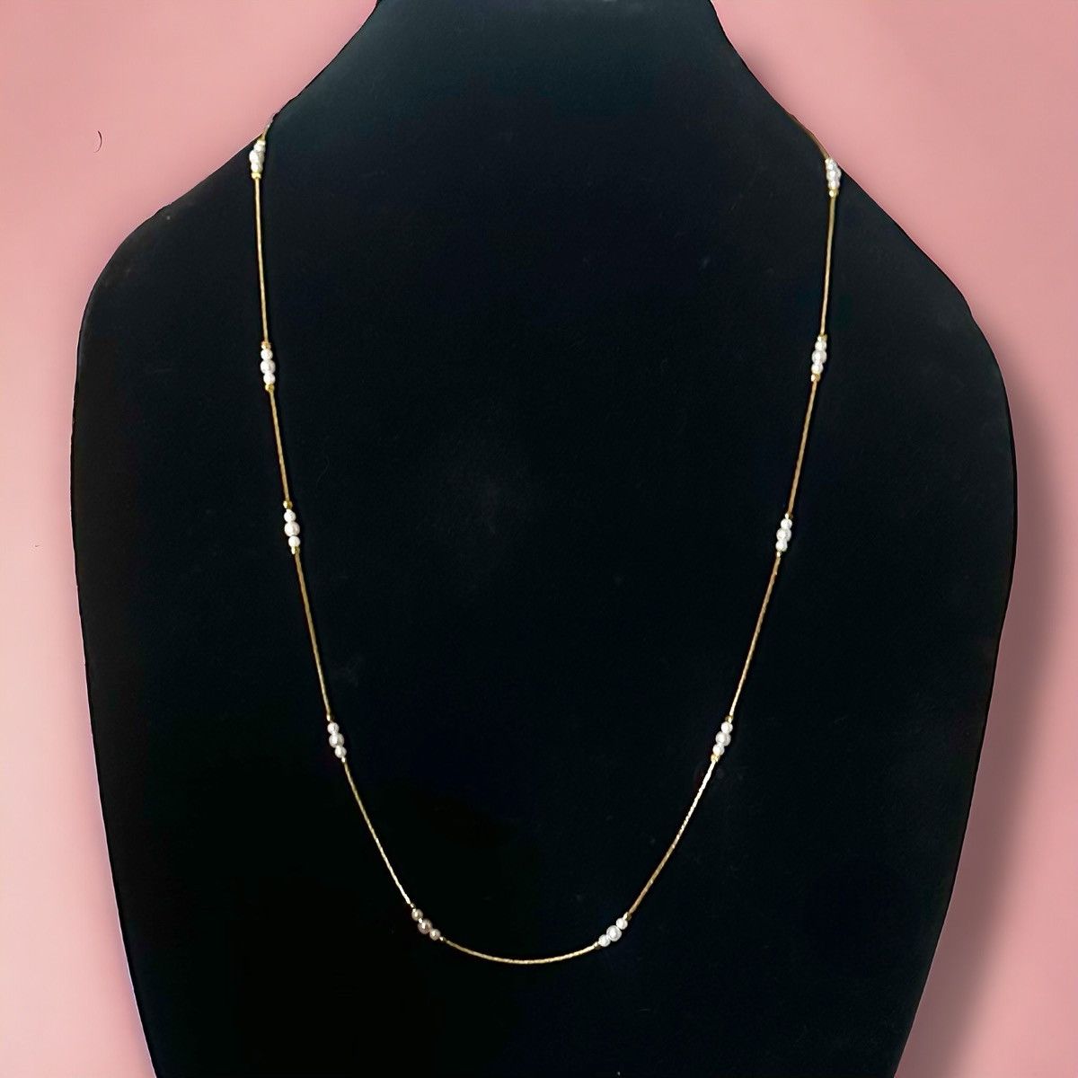 Vintage Vintage gold tone station pearl necklace Size ONE SIZE - 1 Thumbnail