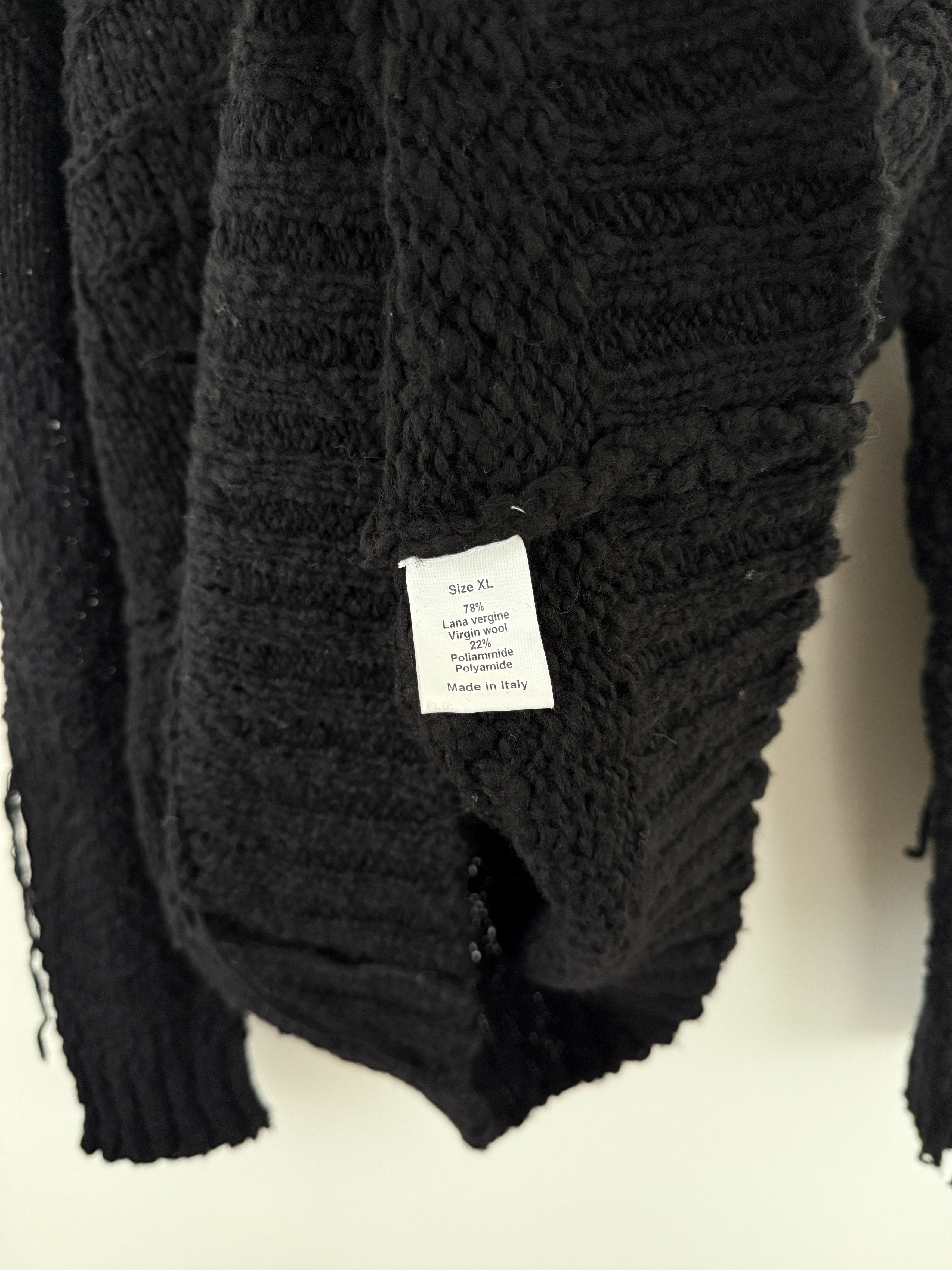 Other Atomofactory Black Distressed Sweater Size US XL / EU 56 / 4 - 13 Thumbnail