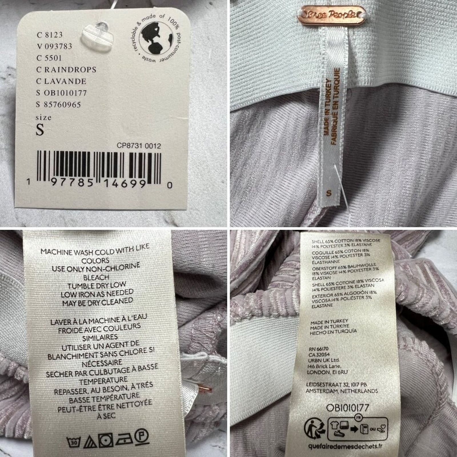 Free People Free People Slim Velvet Flare Pants Lavender Size S Size 27" / US 4 / IT 40 - 4 Thumbnail