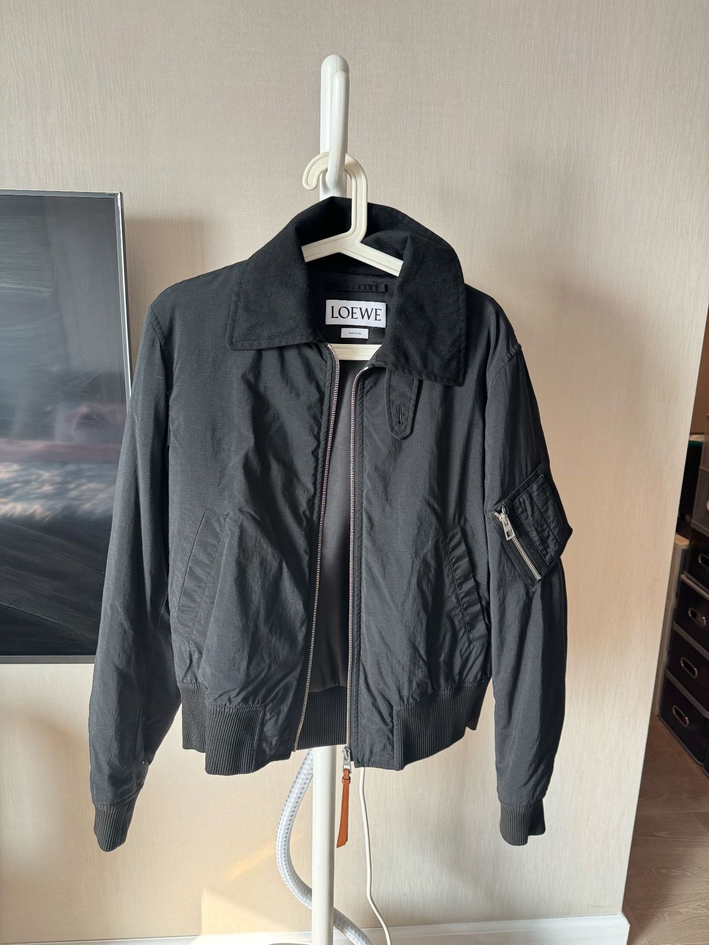 Loewe Loewe Black Cotton Cropped Jacket Size US M / EU 48-50 / 2 - 1 Thumbnail