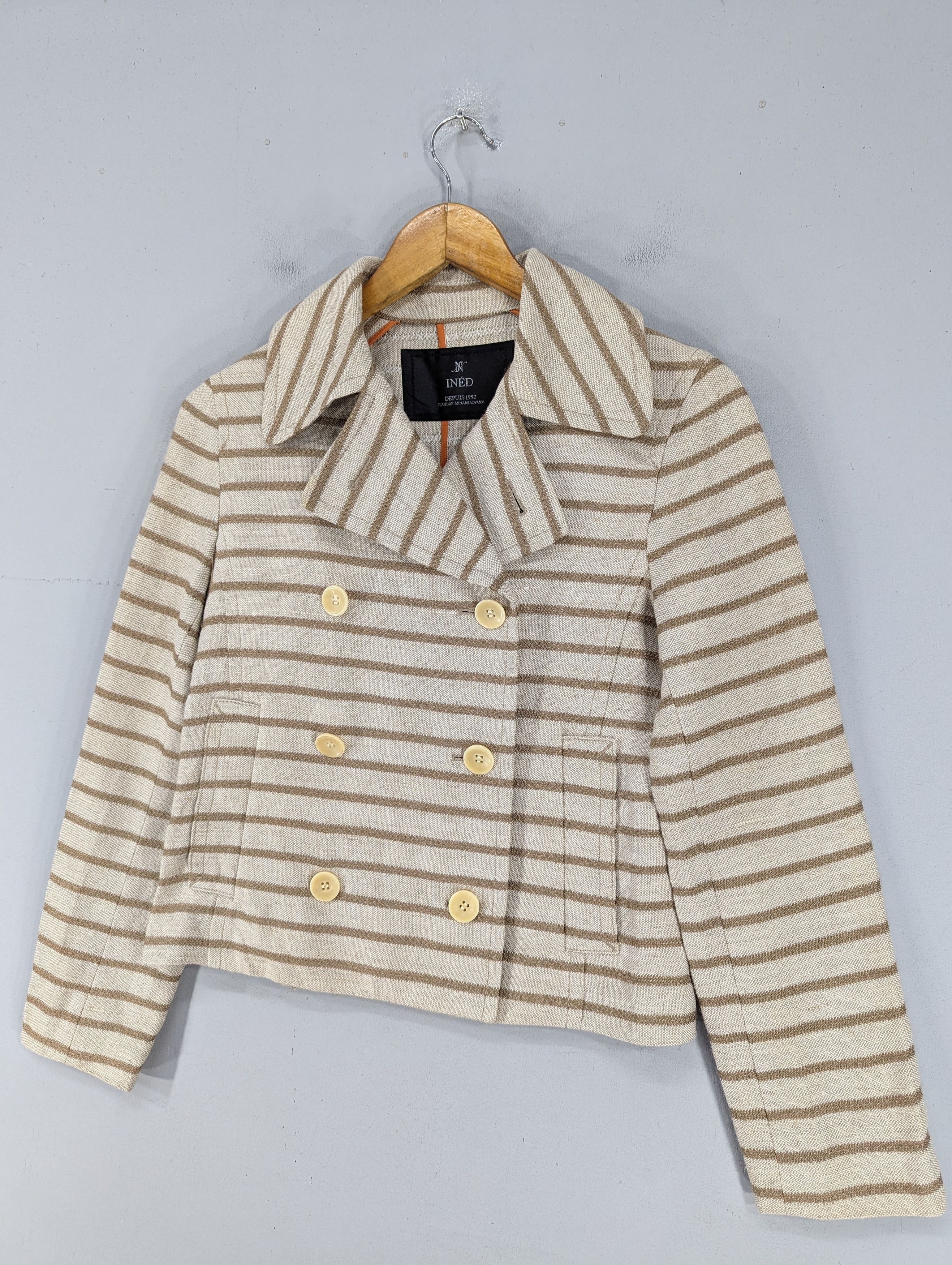Yohji Yamamoto Ined By Yohji Yamamoto Double Breasted Short Coat Jacket Size XXS / US 00 / IT 34 - 3 Thumbnail