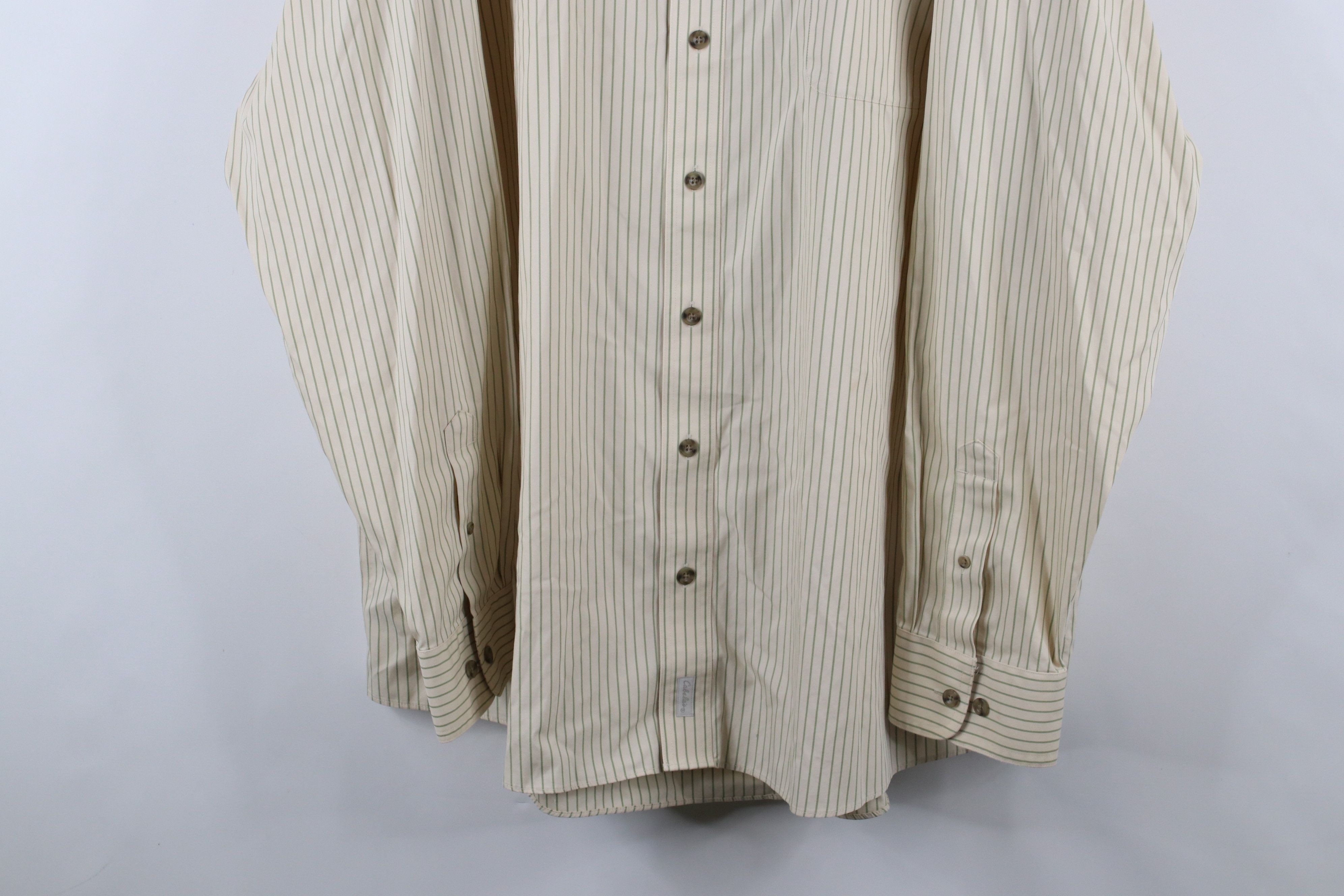 Cabelas × Vintage Vintage Cabelas Pinstriped Collared Button Down Shirt Cotton Size US XXL / EU 58 / 5 - 3 Thumbnail
