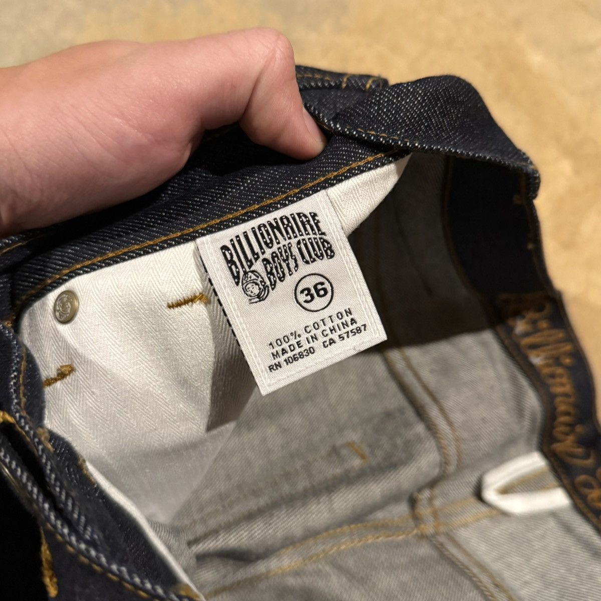Billionaire Boys Club Billionaire Boys Club Astronaut Head Logo Raw Denim Y2K Nigo Size US 36 / EU 52 - 10 Thumbnail