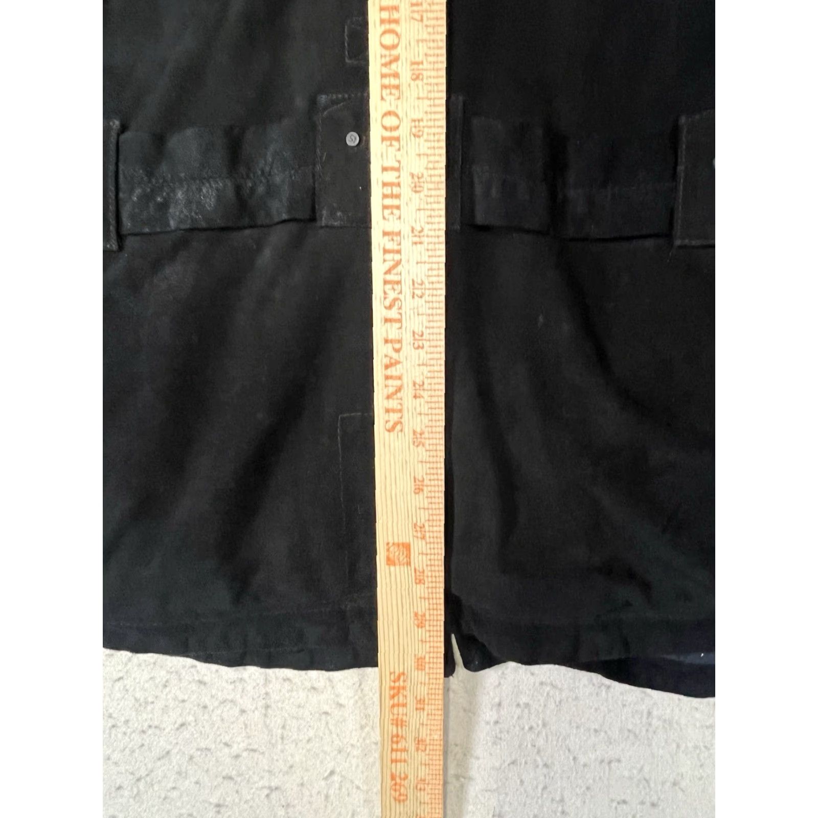 Vintage Rogue Mens Black Suede Leather Long Sleeve Shacket Button Up Jacket 2XL Size US XXL / EU 58 / 5 - 4 Thumbnail