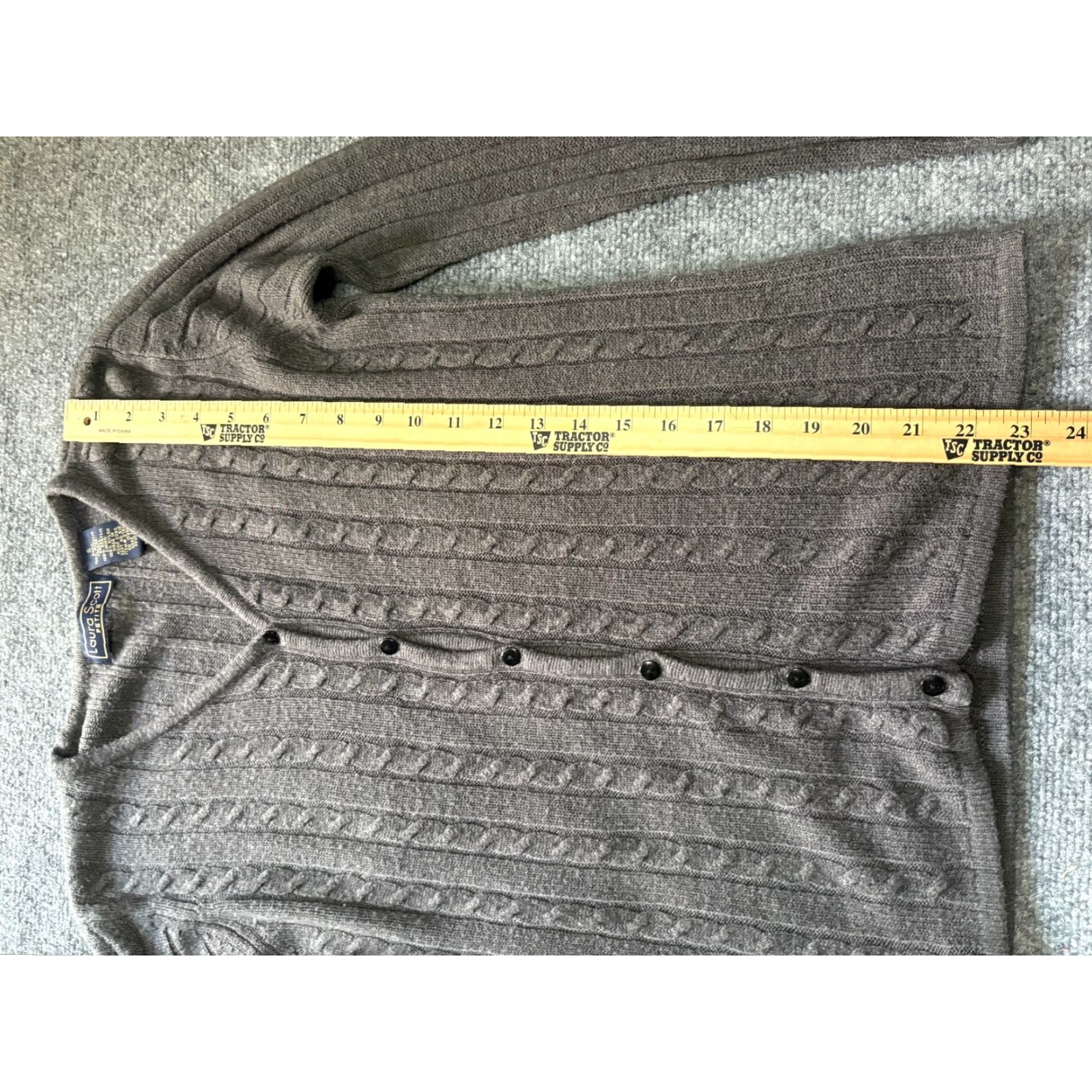 Vintage VINTAGE Laura Scott Sweater Womens Petite Small Button Up knit Gray VTG Acrylic Size S / US 4 / IT 40 - 3 Thumbnail