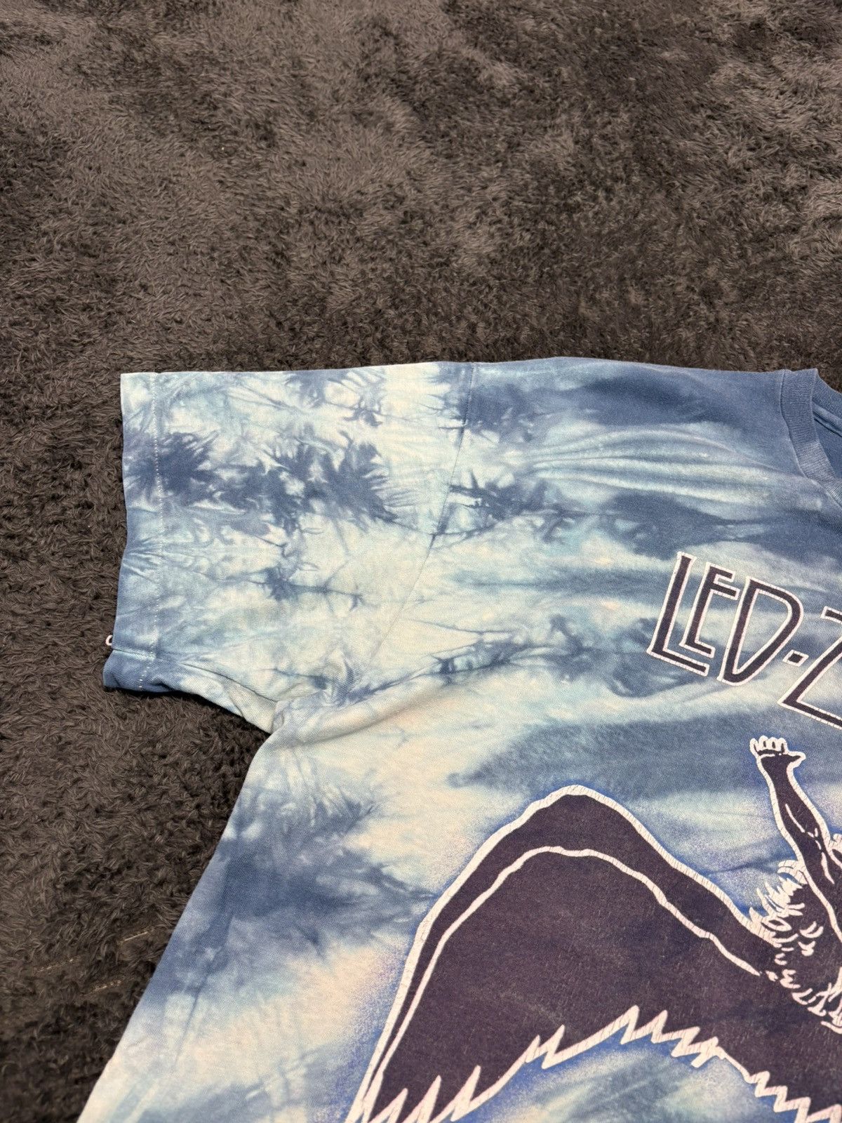 Band Tees Vintage Rare Led Zeppelin 1984 Tye Dye Single Stitch Tee Size US XL / EU 56 / 4 - 8 Thumbnail