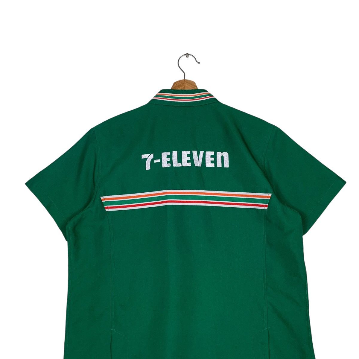 Japanese Brand Vintage 7 Eleven Japan Uniform Zipper Shirt Size US L / EU 52-54 / 3 - 8 Thumbnail