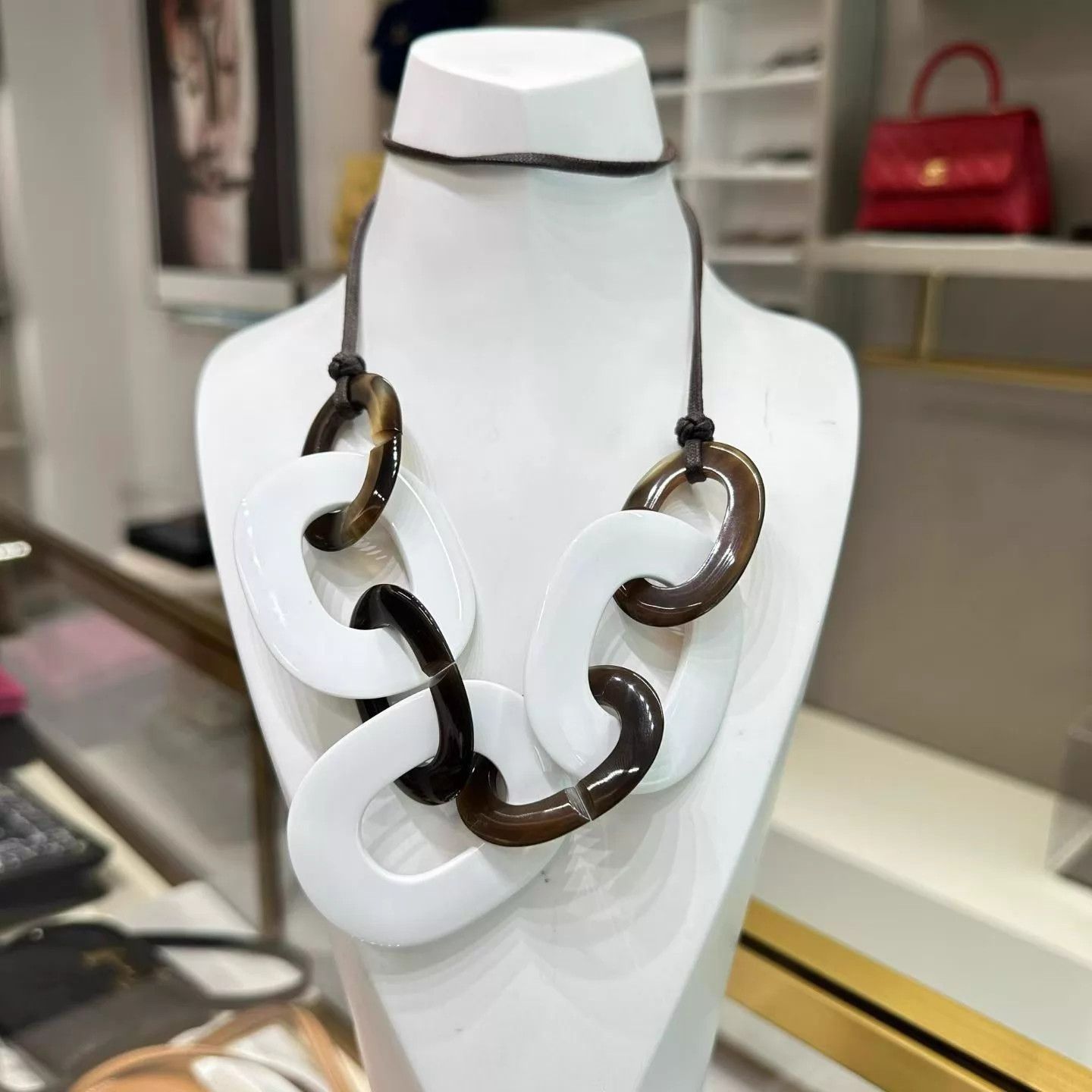 Hermes Hermes Pig Nose Horn Necklace Like New AH335 Size ONE SIZE - 6 Thumbnail