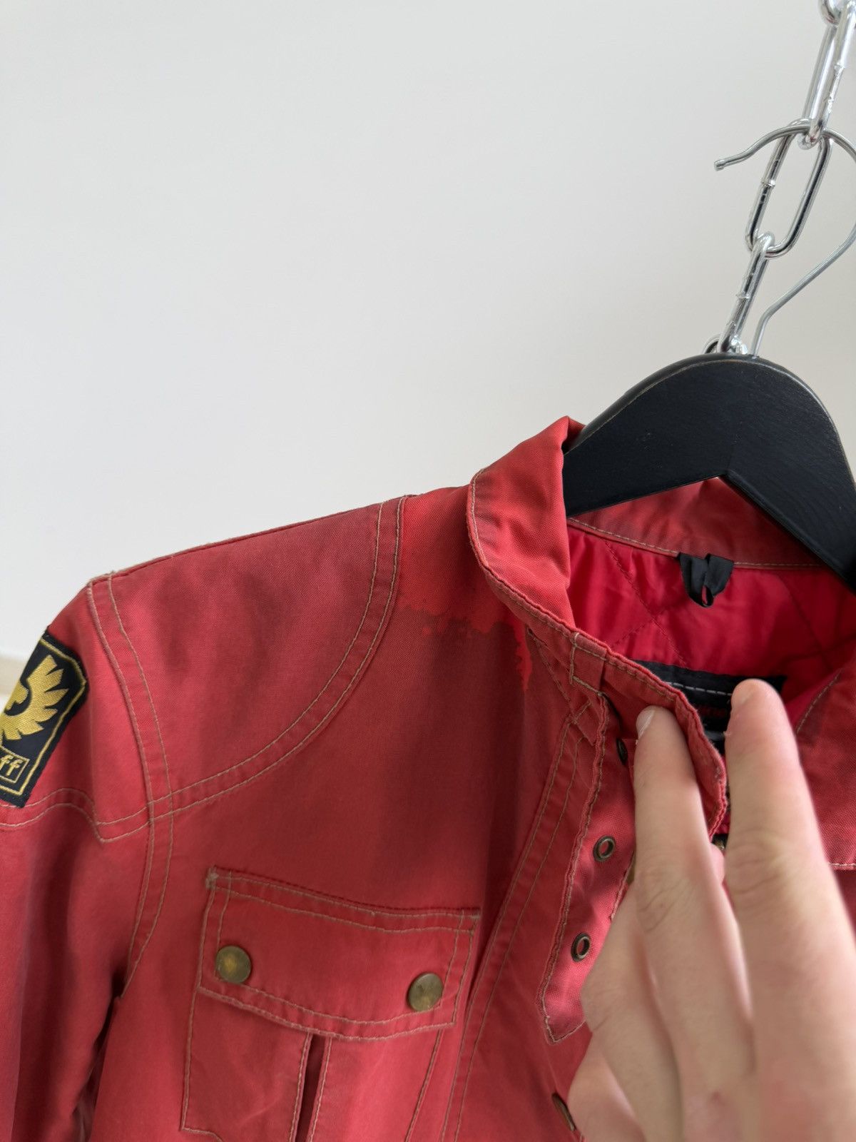 Belstaff Belstaff Wax Womens Red Gangster Biker Motorcycle Jacket Size S / US 4 / IT 40 - 7 Thumbnail